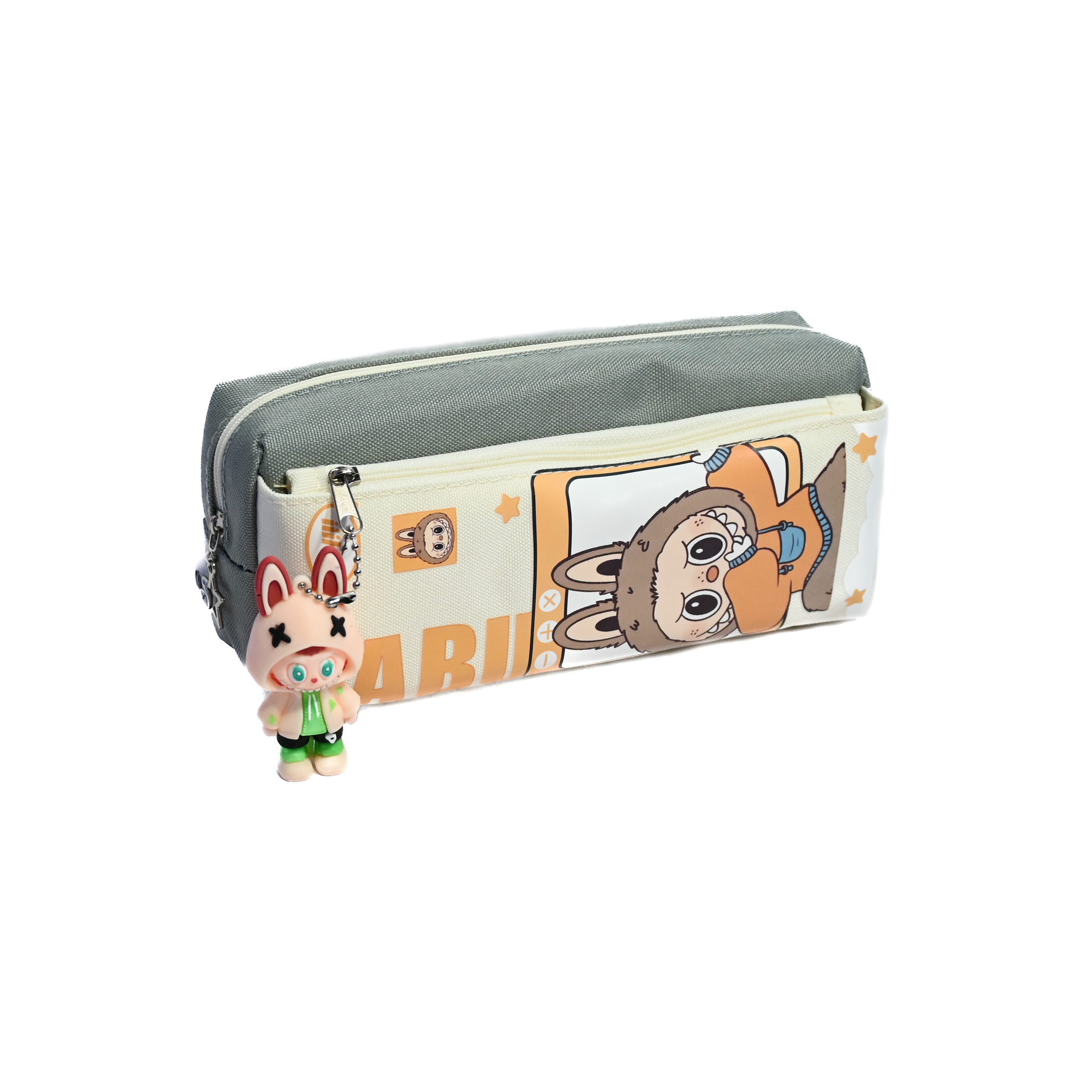 Labubu Pencil Case with Zipper & 3D Keychain – Lightweight, Portable & Durable