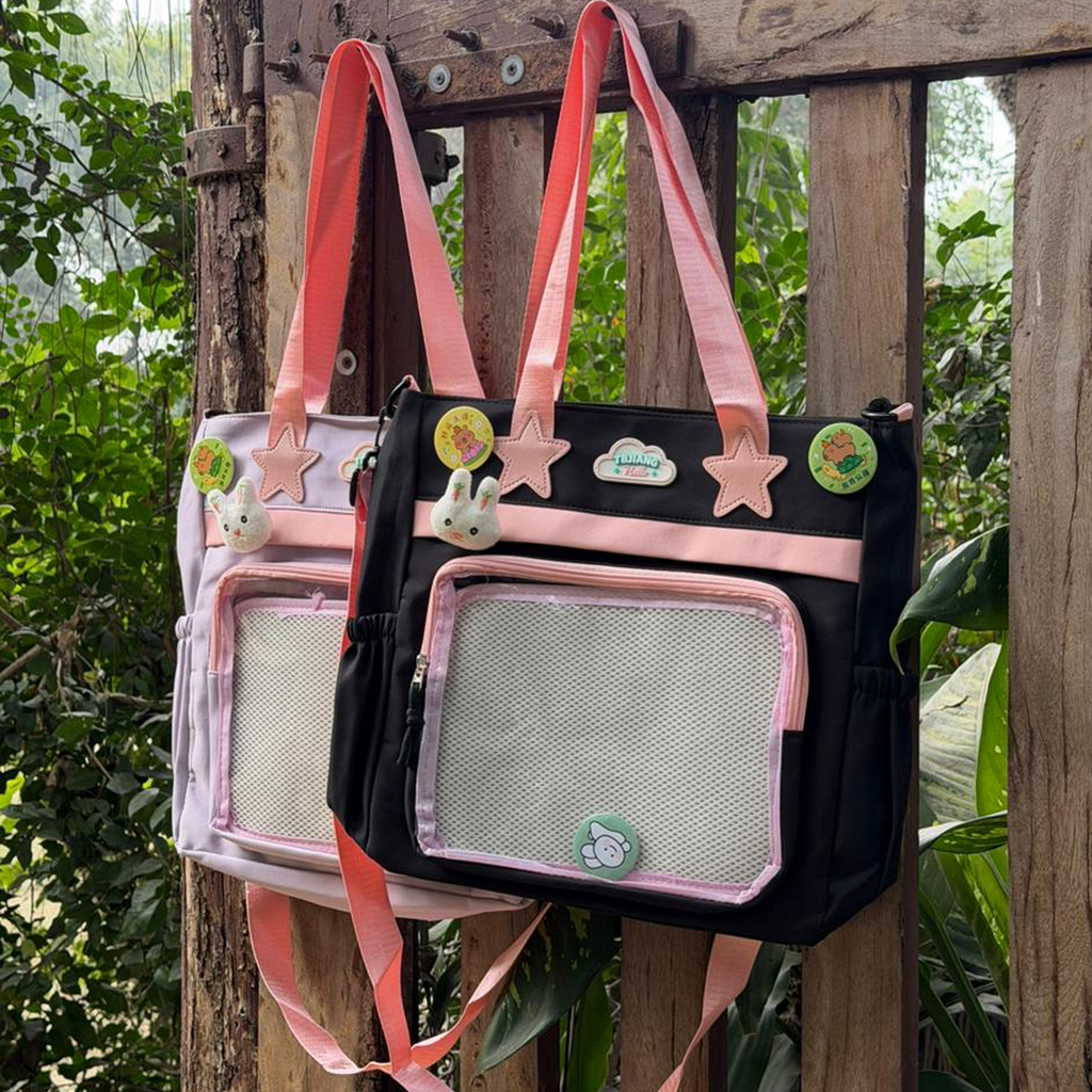 Kawaii Pastel Tote College Bag | Cute Shoulder Bag