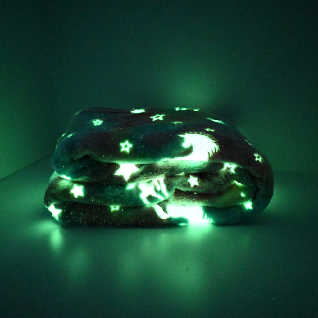 Magic Glow-in-the-Dark Blanket – 6x6 ft Soft Kids Blanket (Multiple Designs)