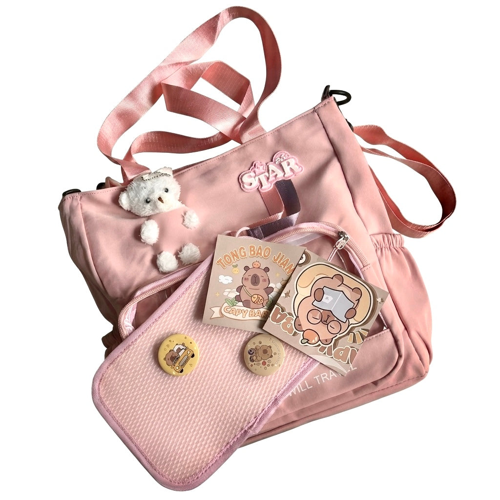 Kawaii Pastel Tote College Bag | Cute Shoulder Bag