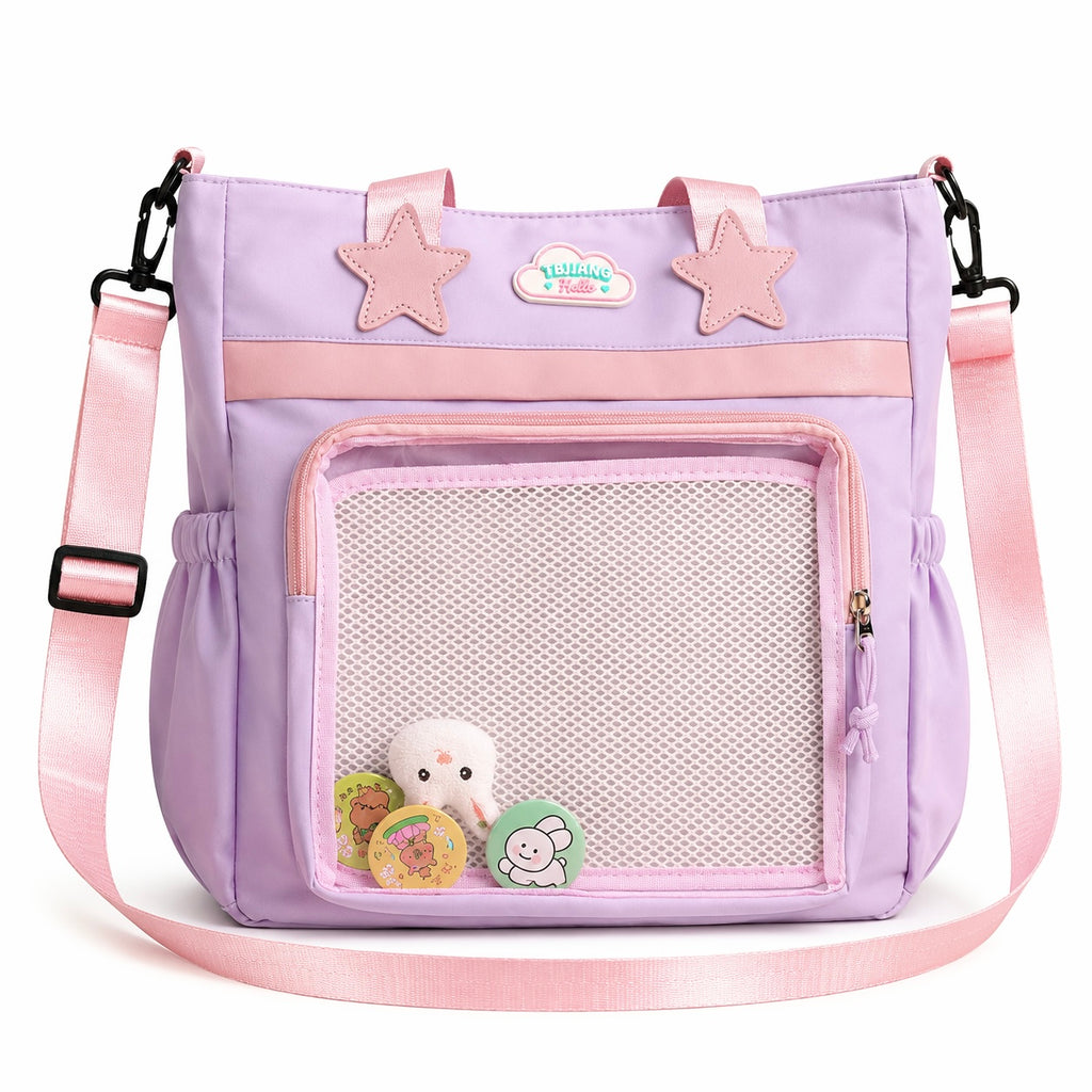 Kawaii Pastel Tote College Bag | Cute Shoulder Bag