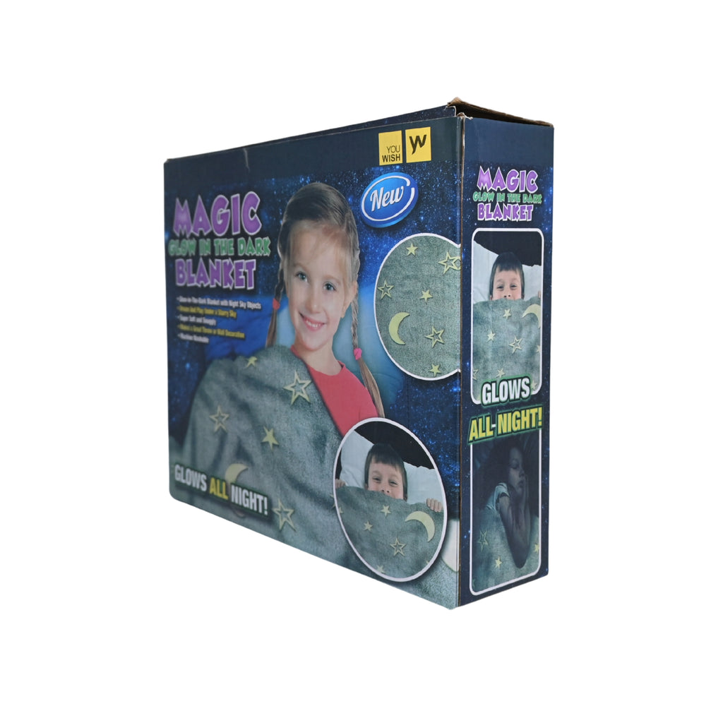 Magic Glow-in-the-Dark Blanket – 6x6 ft Soft Kids Blanket (Multiple Designs)
