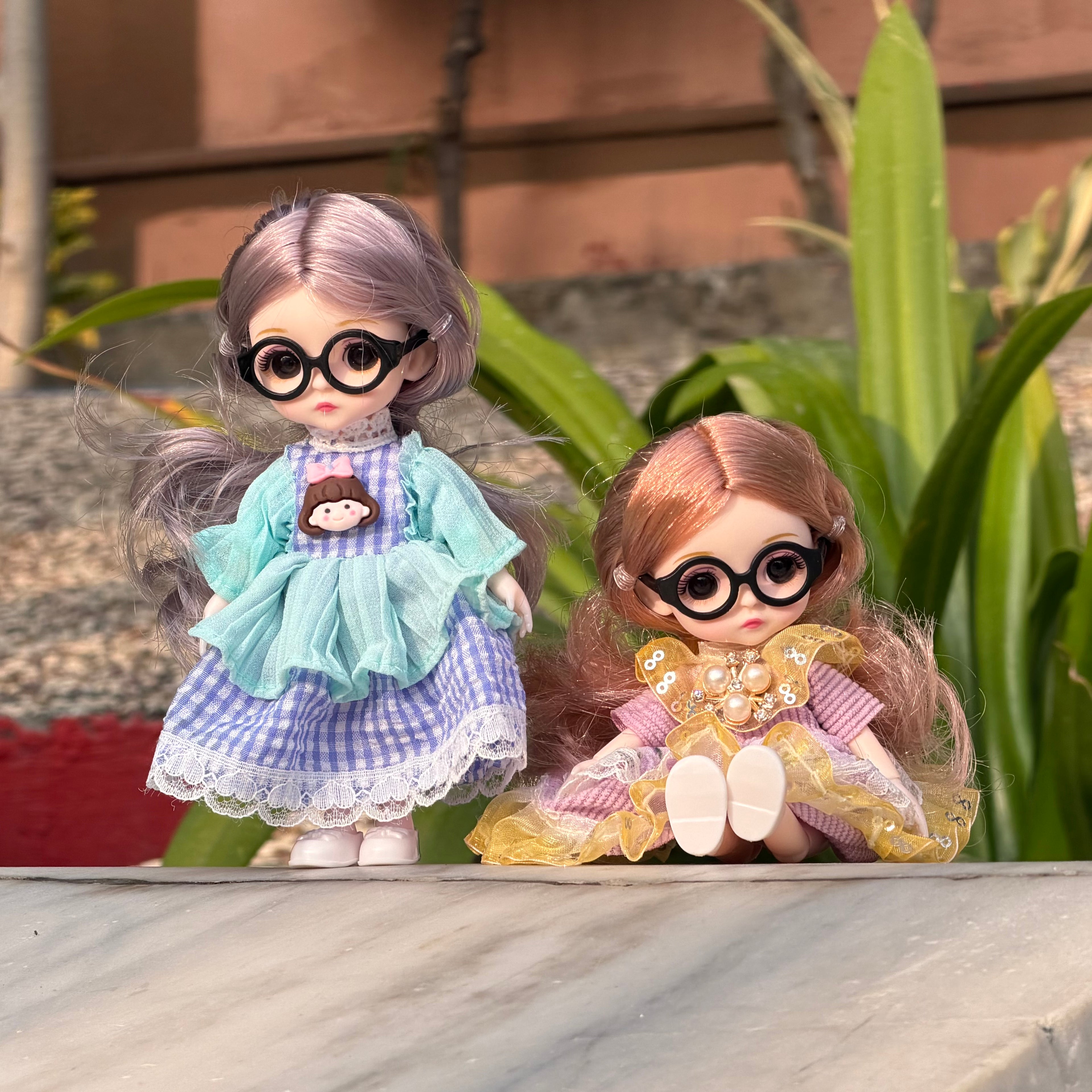 Fashion Girls Premium Doll with Movable Joints – 18-20cm Cute Dress-Up Doll (Gift Box Pack)