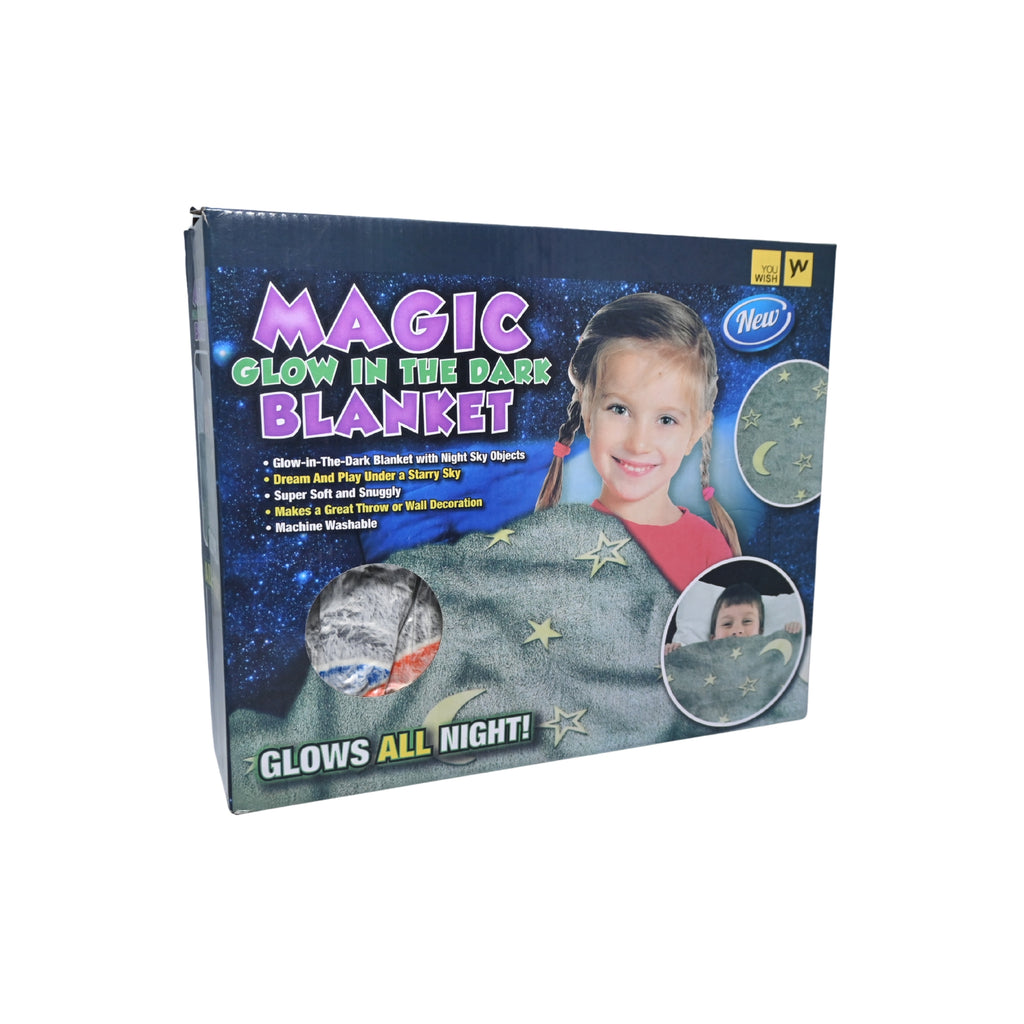 Magic Glow-in-the-Dark Blanket – 6x6 ft Soft Kids Blanket (Multiple Designs)