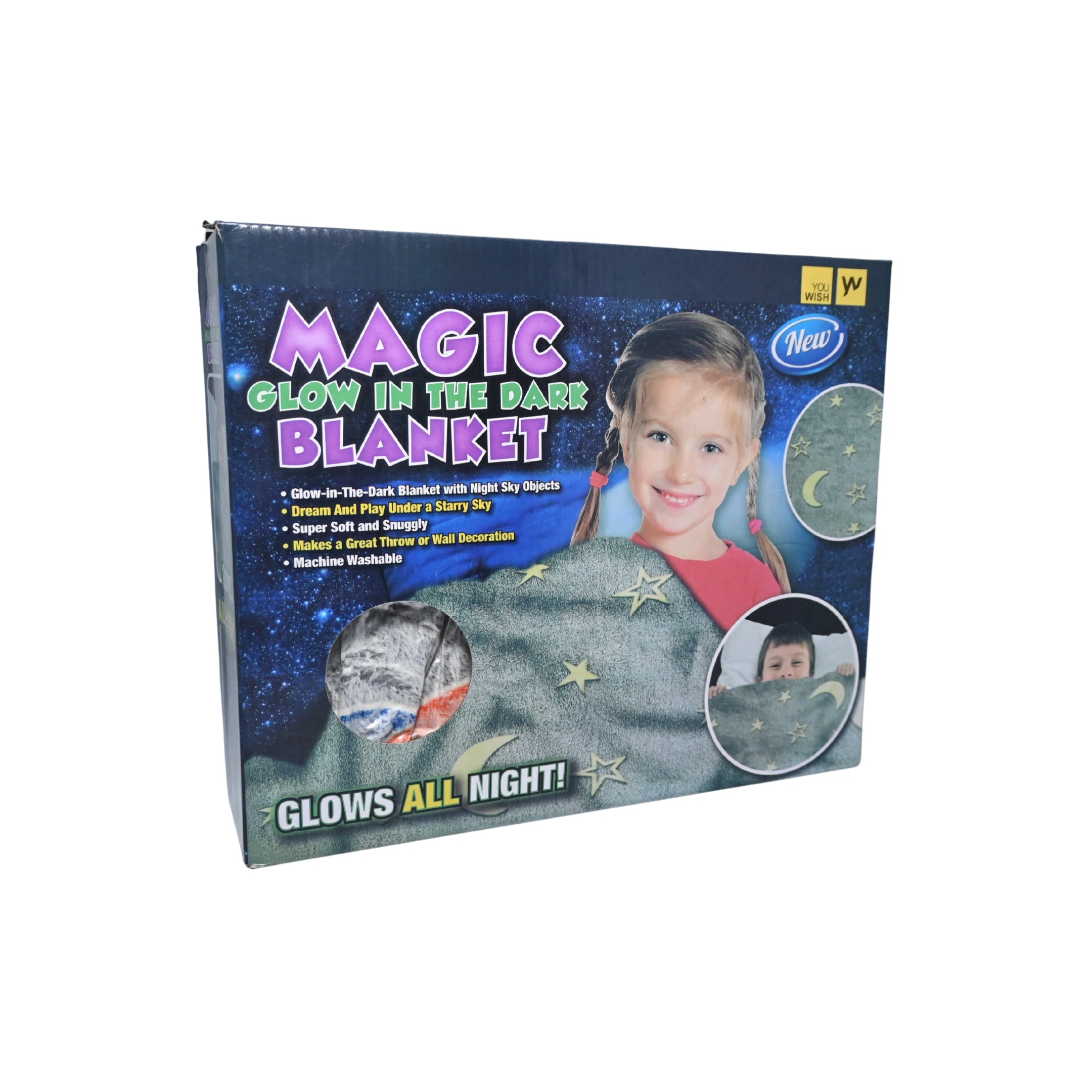Magic Glow-in-the-Dark Blanket – 6x6 ft Soft Kids Blanket (Multiple Designs)