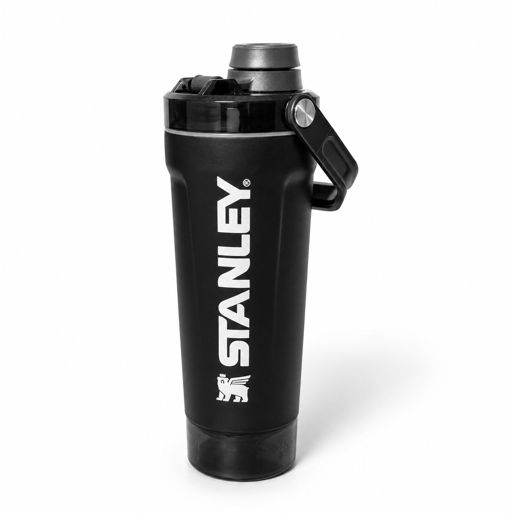 Stanley 30oz Stainless Steel Protein Shaker Bottle with Storage Compartment & Mixing Grid