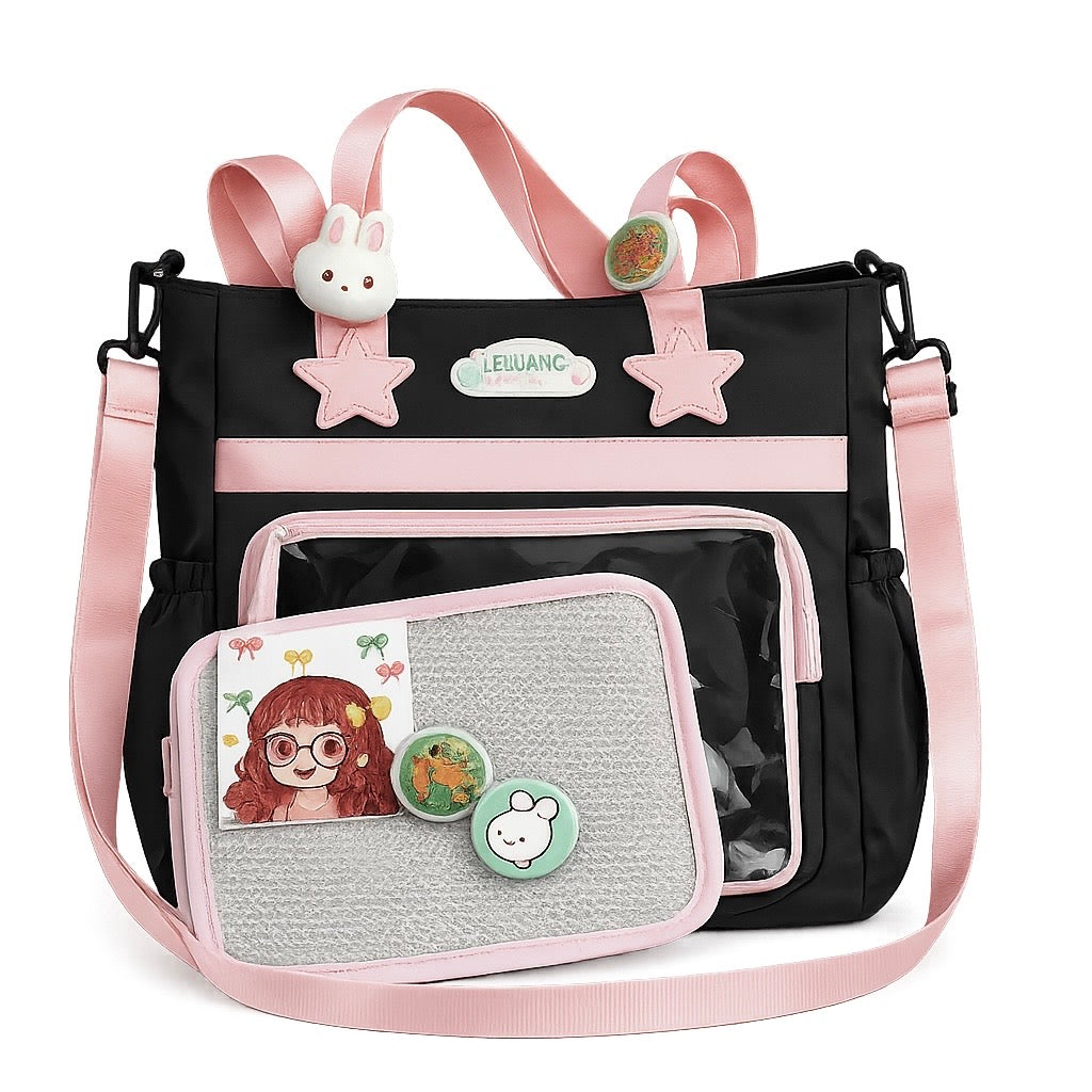 Kawaii Pastel Tote College Bag | Cute Shoulder Bag