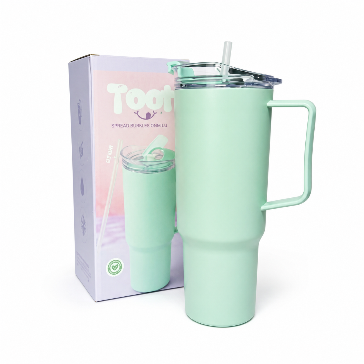 Toony Tumbler with Handle & 2-Way Sip Straw Lid - 1800 mL