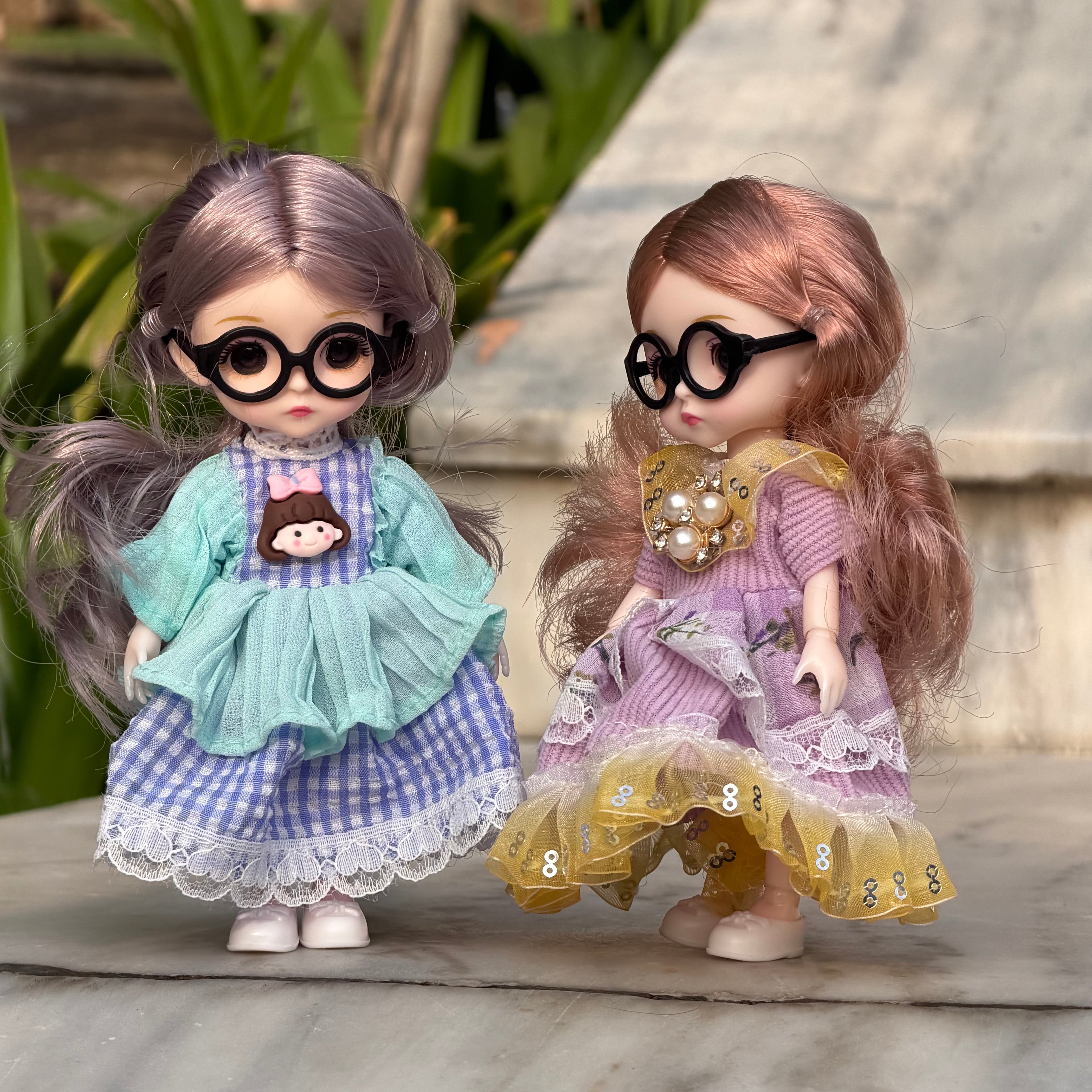Fashion Girls Premium Doll with Movable Joints – 18-20cm Cute Dress-Up Doll (Gift Box Pack)