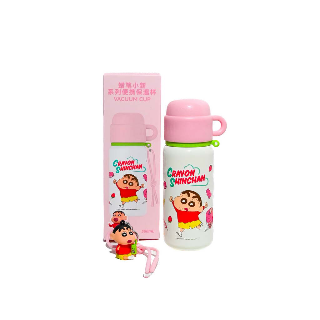Crayon Shinchan Bottle with Cup Lid & Keychain (500 ml)