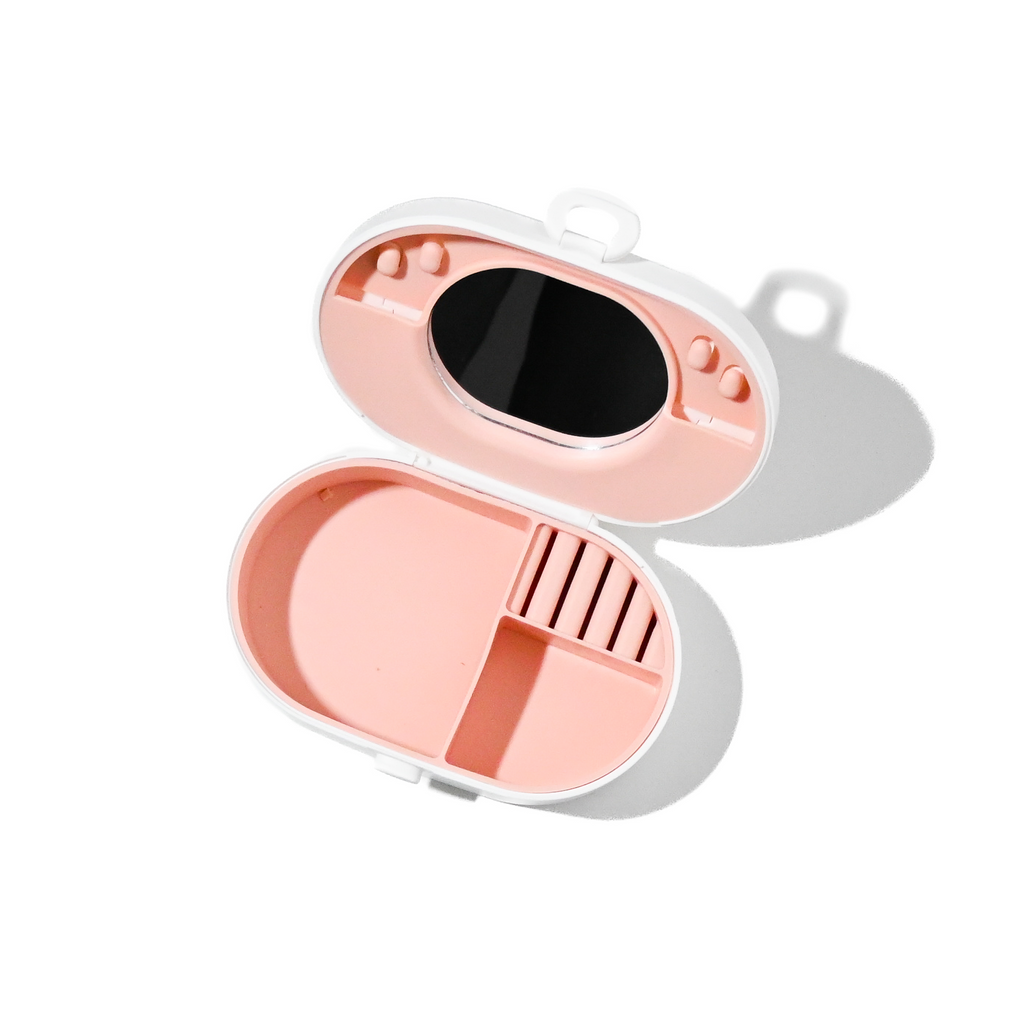 Cute Travel Jewelry Organizer Box with Mirror – Compact Storage Case