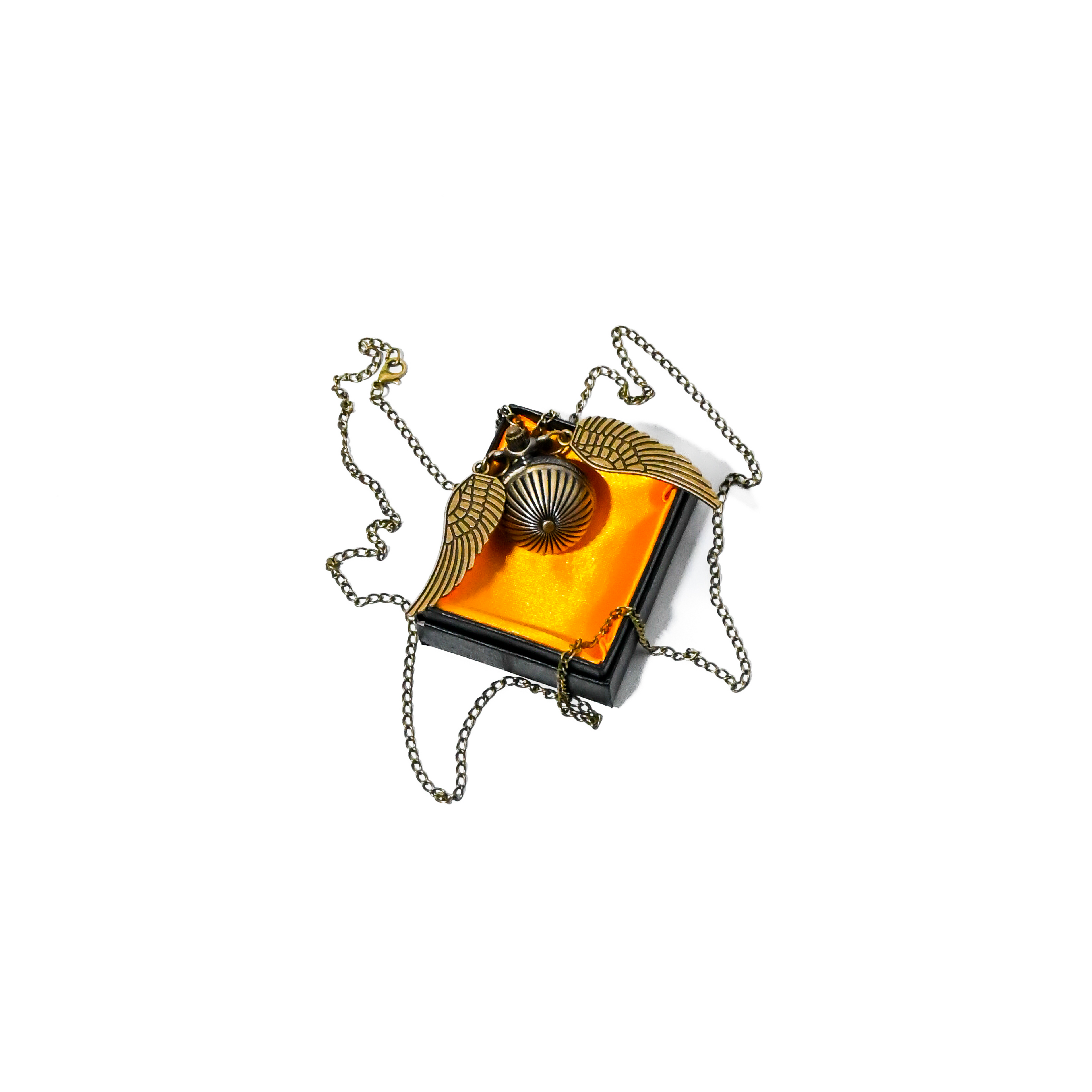 Harry Potter Golden Ball Pocket Watch Necklace – Flying Snitch Style