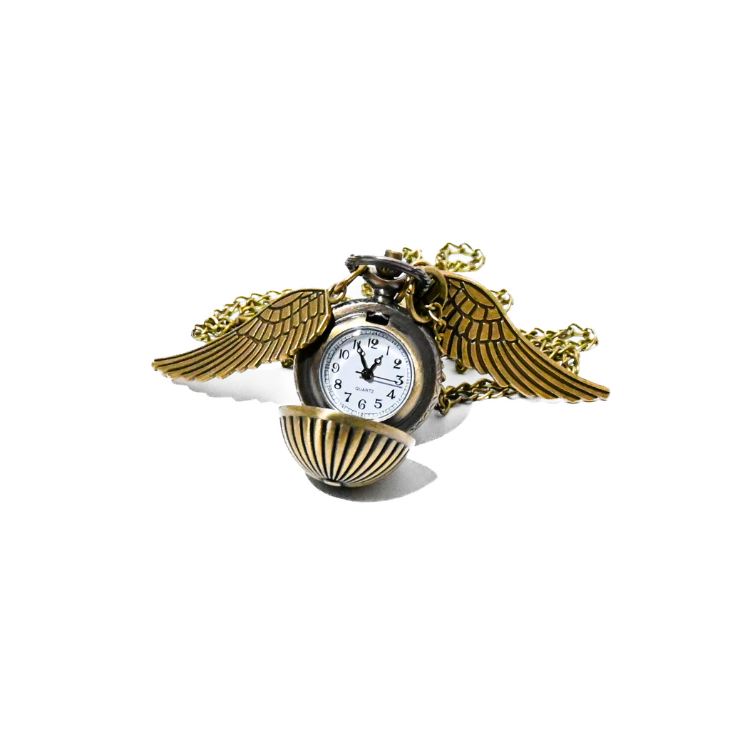 Harry Potter Golden Ball Pocket Watch Necklace – Flying Snitch Style