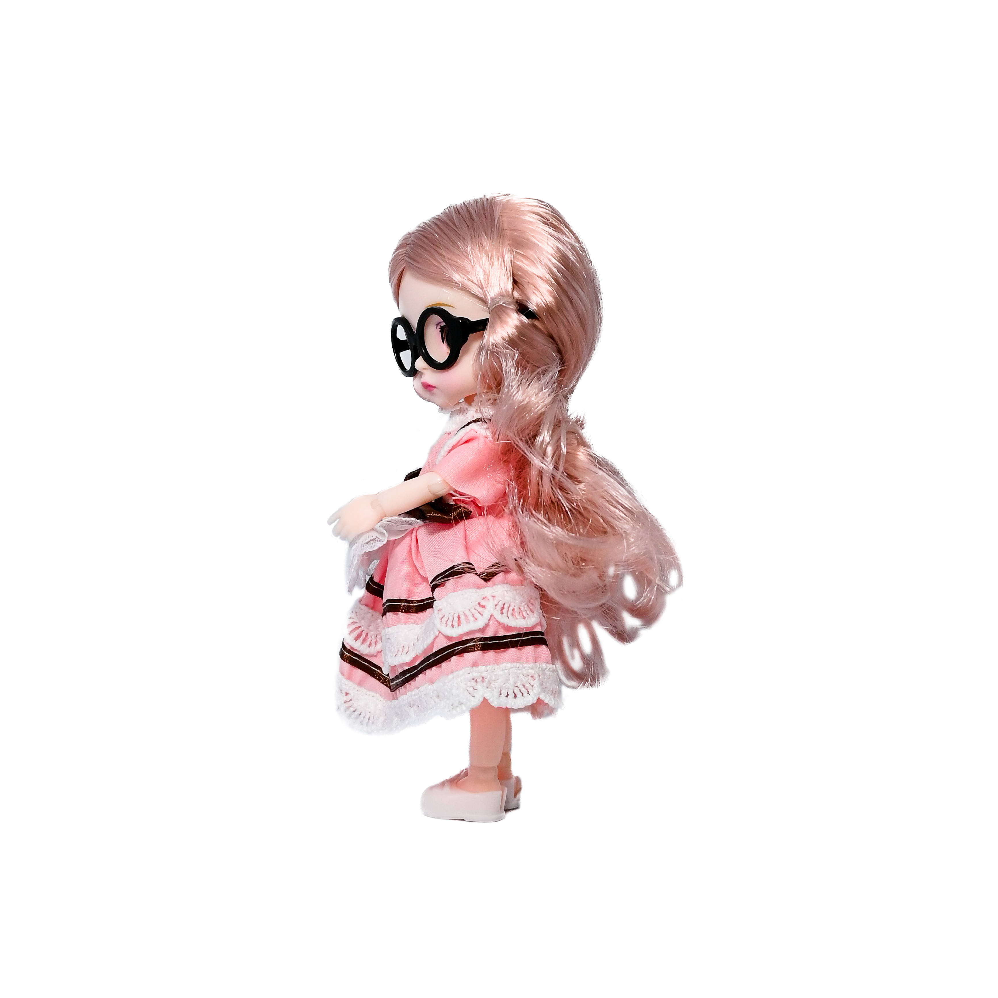 Fashion Girls Premium Doll with Movable Joints – 18-20cm Cute Dress-Up Doll (Gift Box Pack)