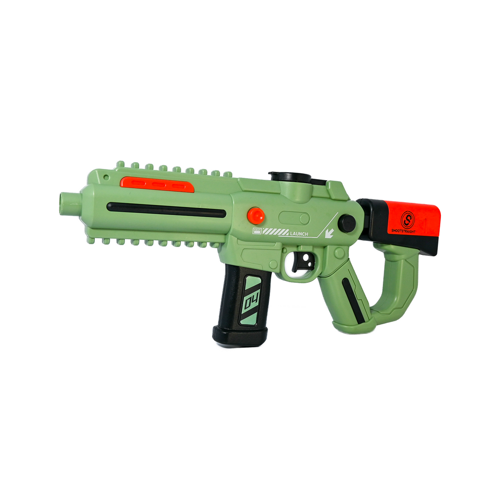 Long Range Burst Shot Water Gun 40cm with Silencer & Bottle Connector – High Pressure Blaster