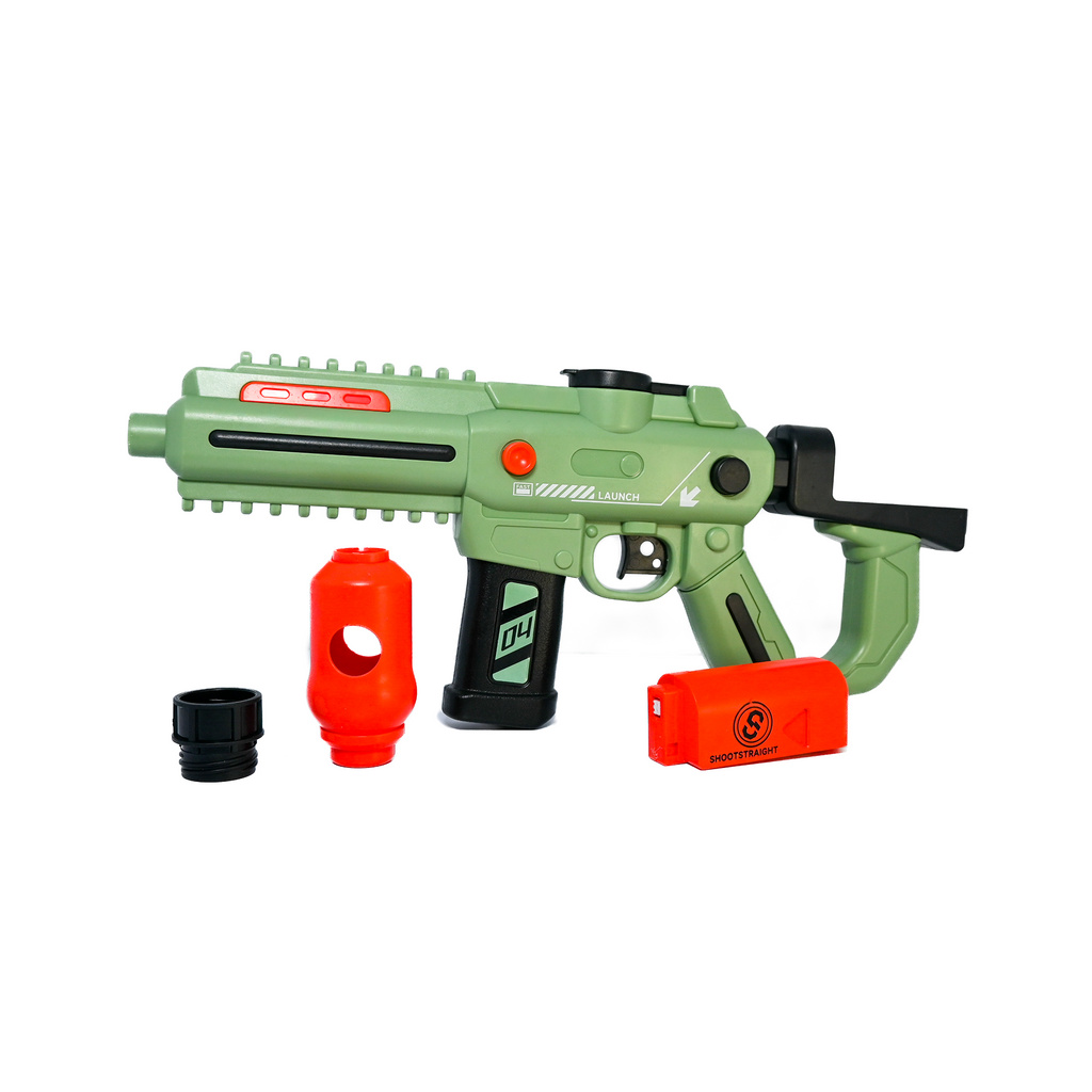 Long Range Burst Shot Water Gun 40cm with Silencer & Bottle Connector – High Pressure Blaster