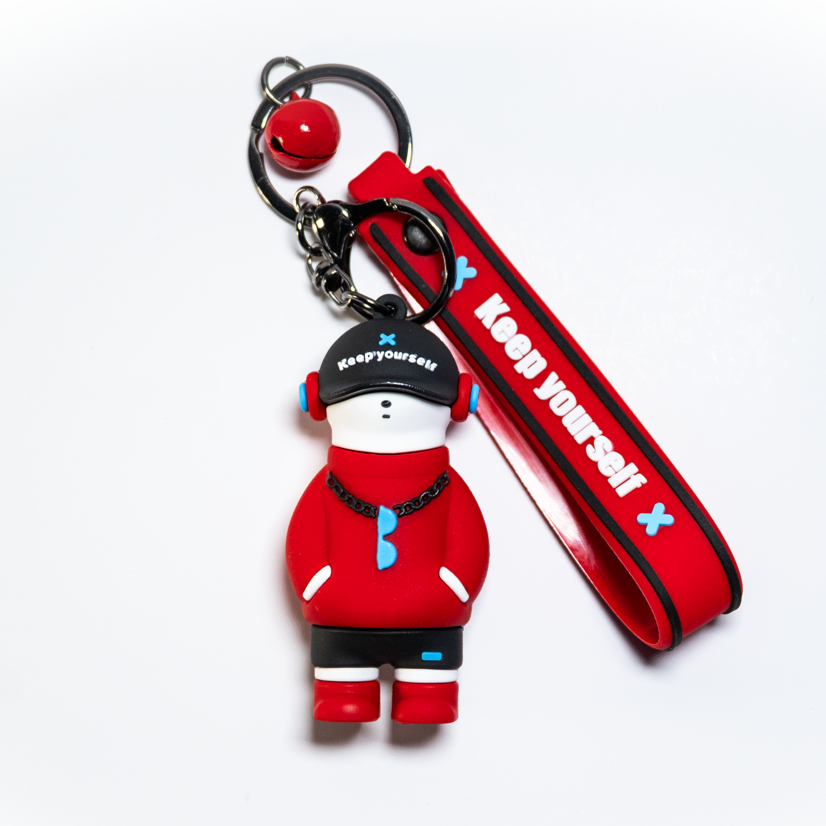 Cool Cartoon Character Keychains – Cute Bunny & Hip-Hop Style Figures