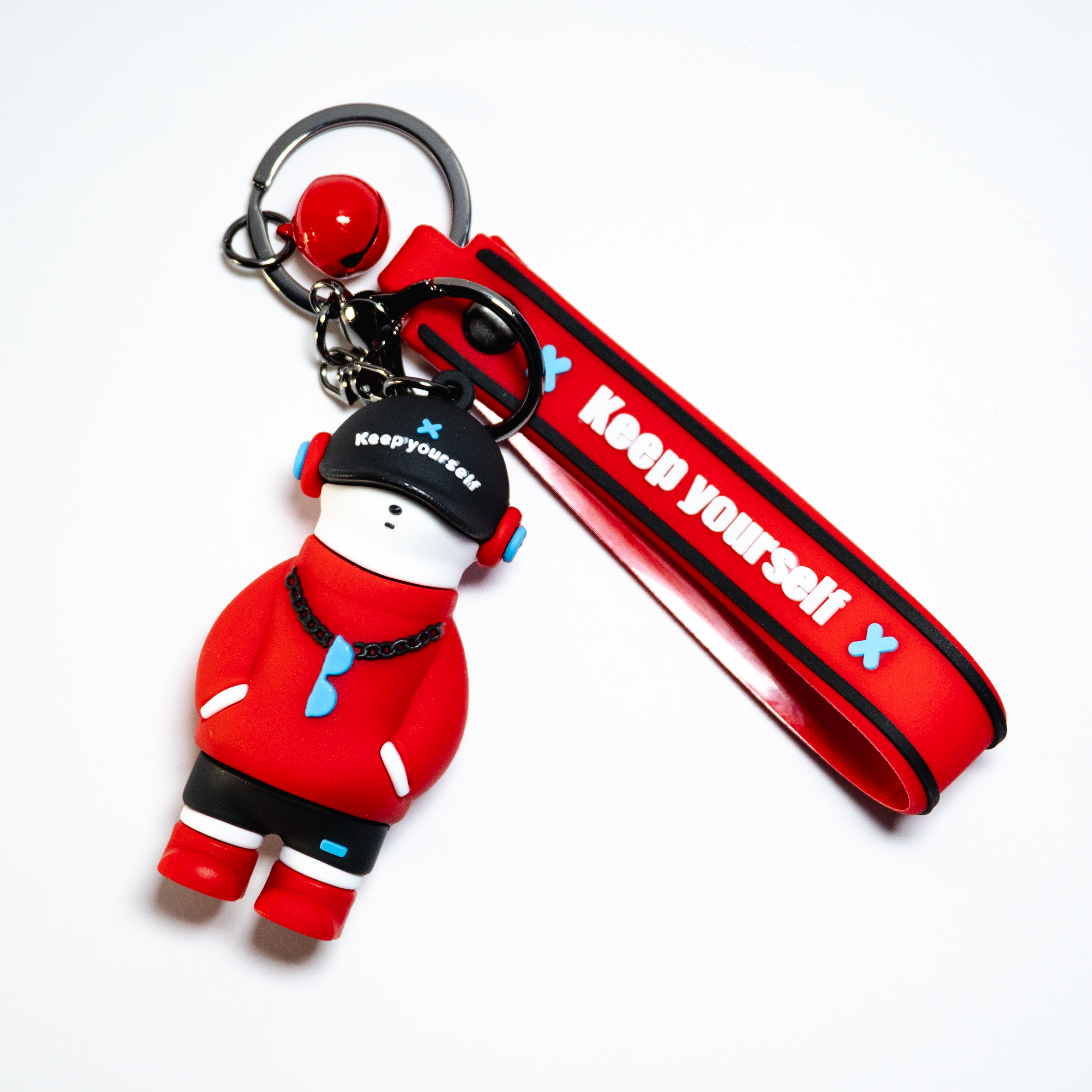 Cool Cartoon Character Keychains – Cute Bunny & Hip-Hop Style Figures