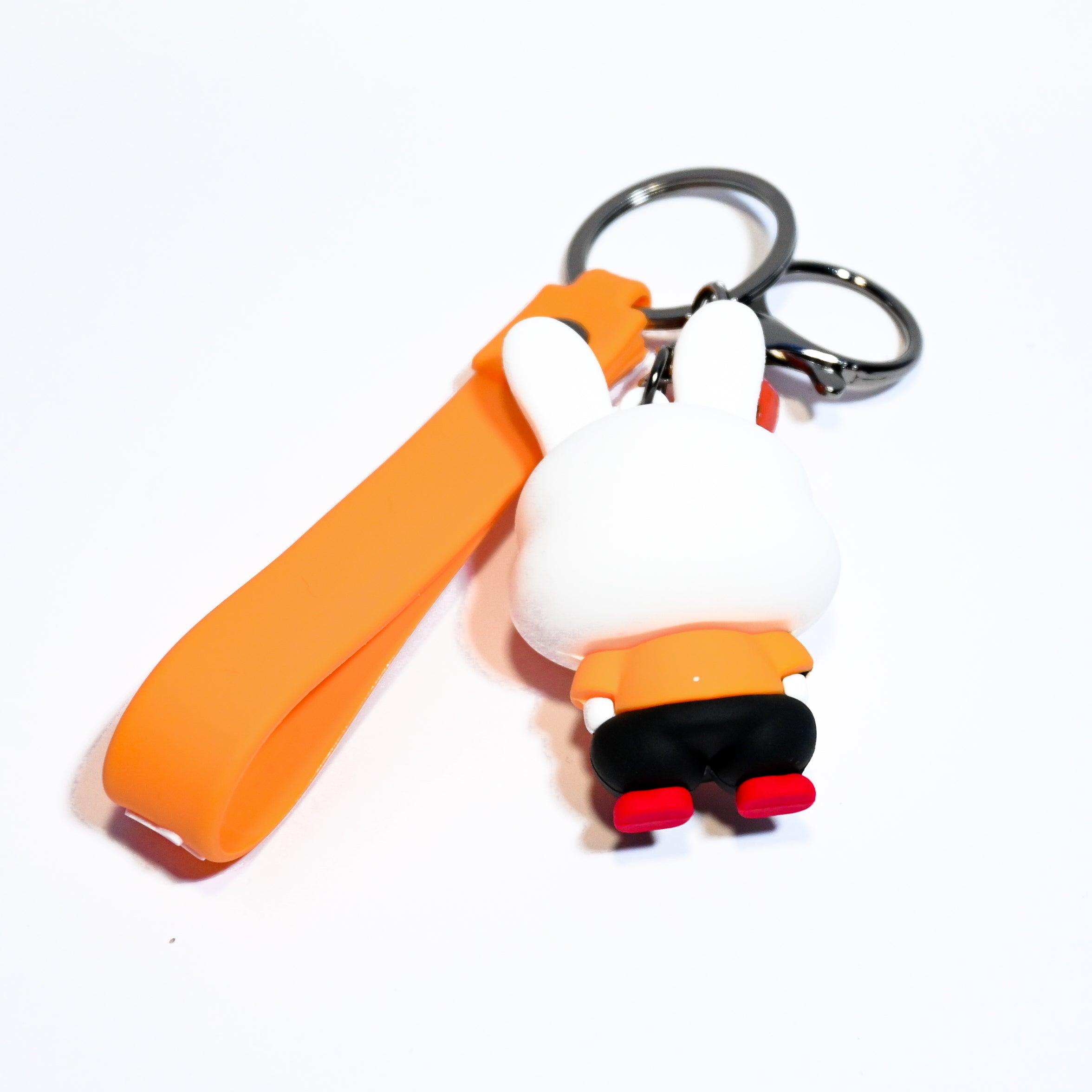 Cool Cartoon Character Keychains – Cute Bunny & Hip-Hop Style Figures