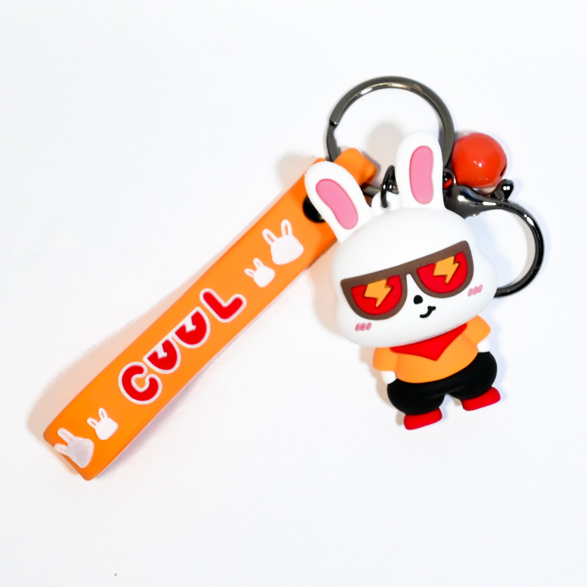 Cool Cartoon Character Keychains – Cute Bunny & Hip-Hop Style Figures