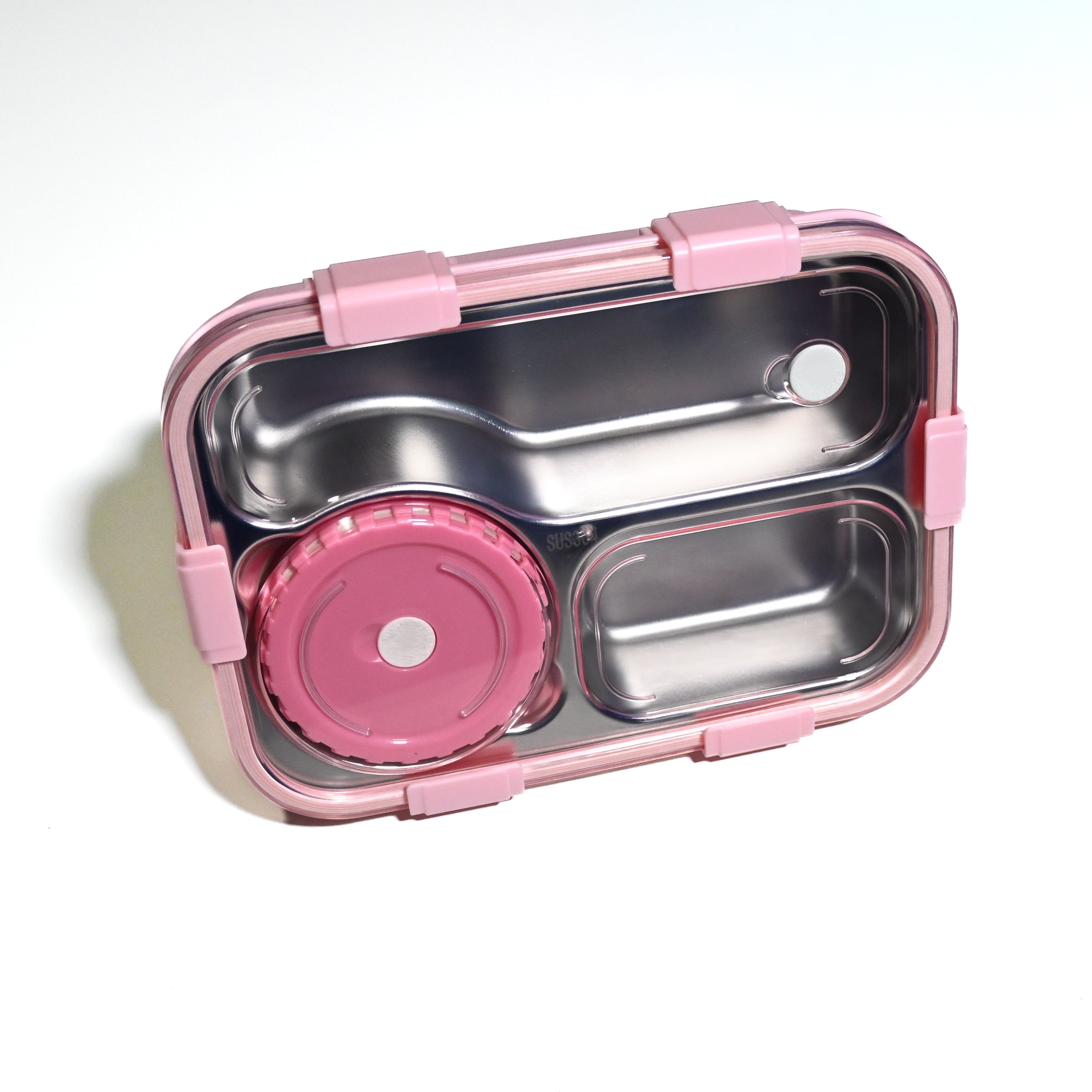 Leak-Proof Bento Lunch Box with Utensils & Detachable Stainless Steel Tray