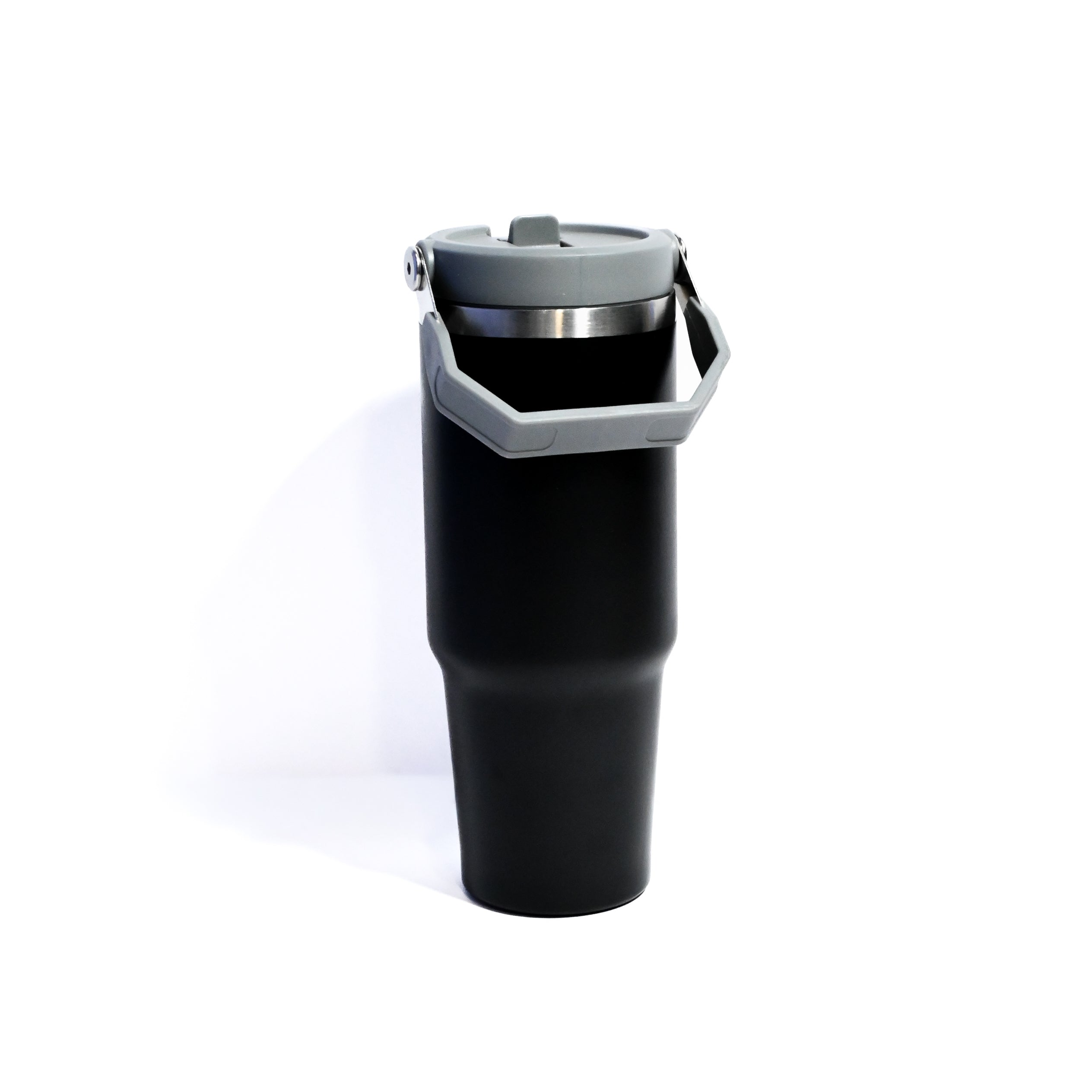 Stainless Steel Beverage Cup with Handle & Straw – 887ml