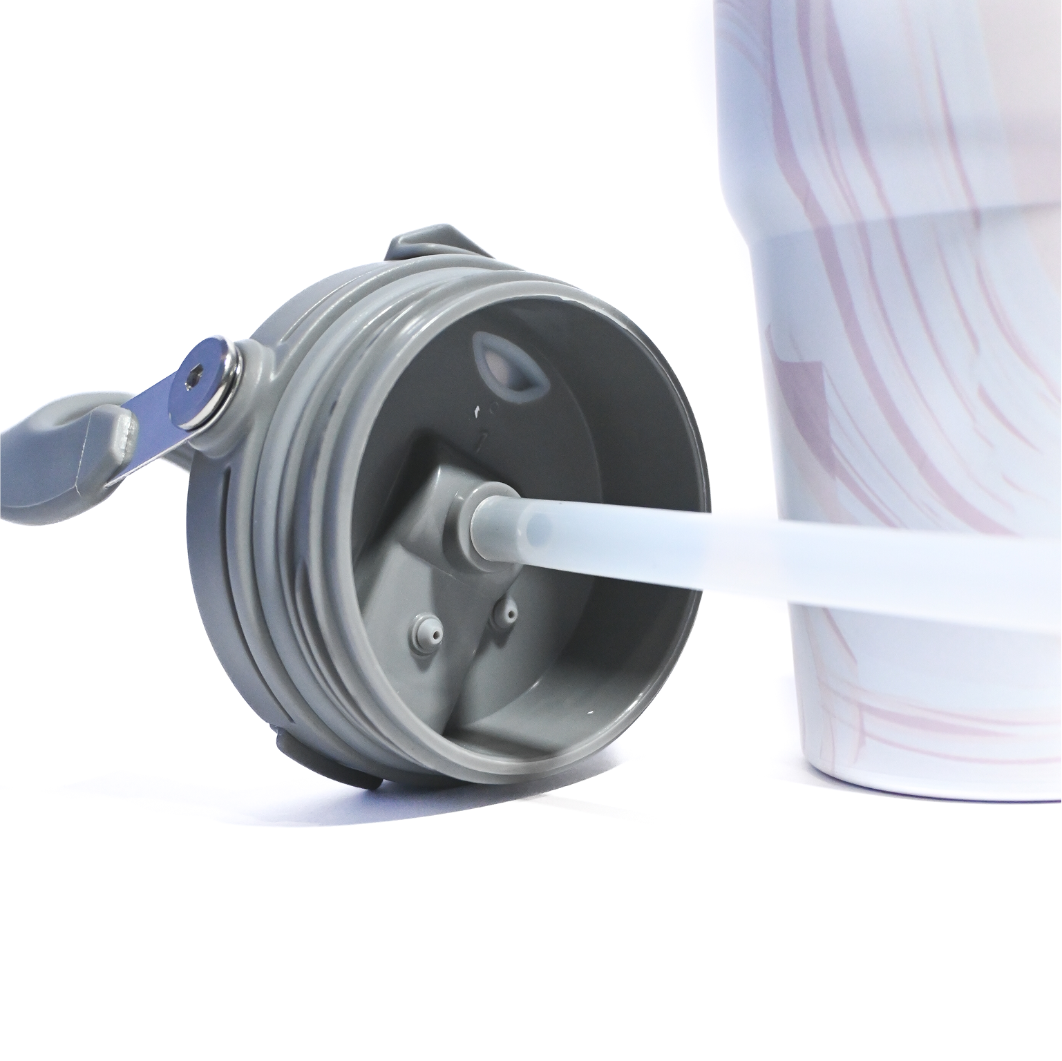 Marble Design Insulated Tumbler with Handle – 887ml