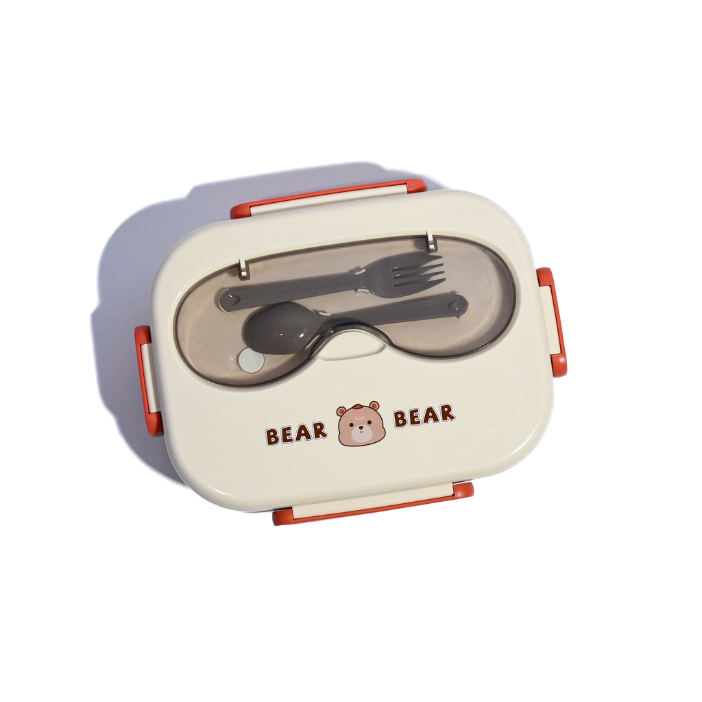 Cute Bento Lunch Box with Compartments & Cutlery – 1400ml, Portable, Leakproof