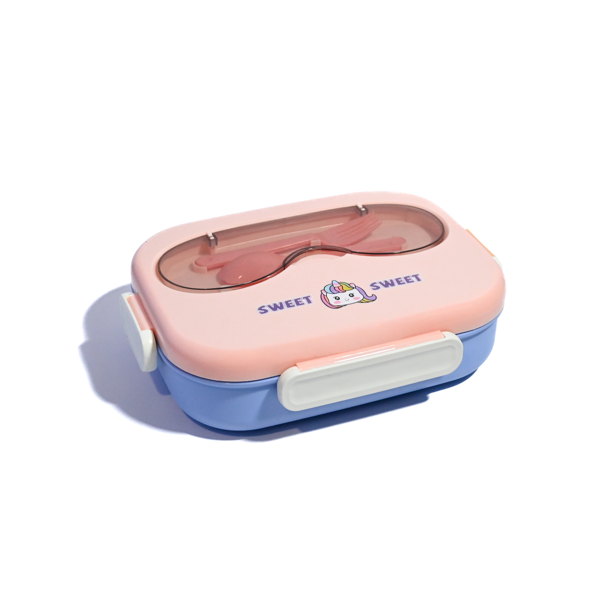 Cute Bento Lunch Box with Compartments & Cutlery – 1400ml, Portable, Leakproof