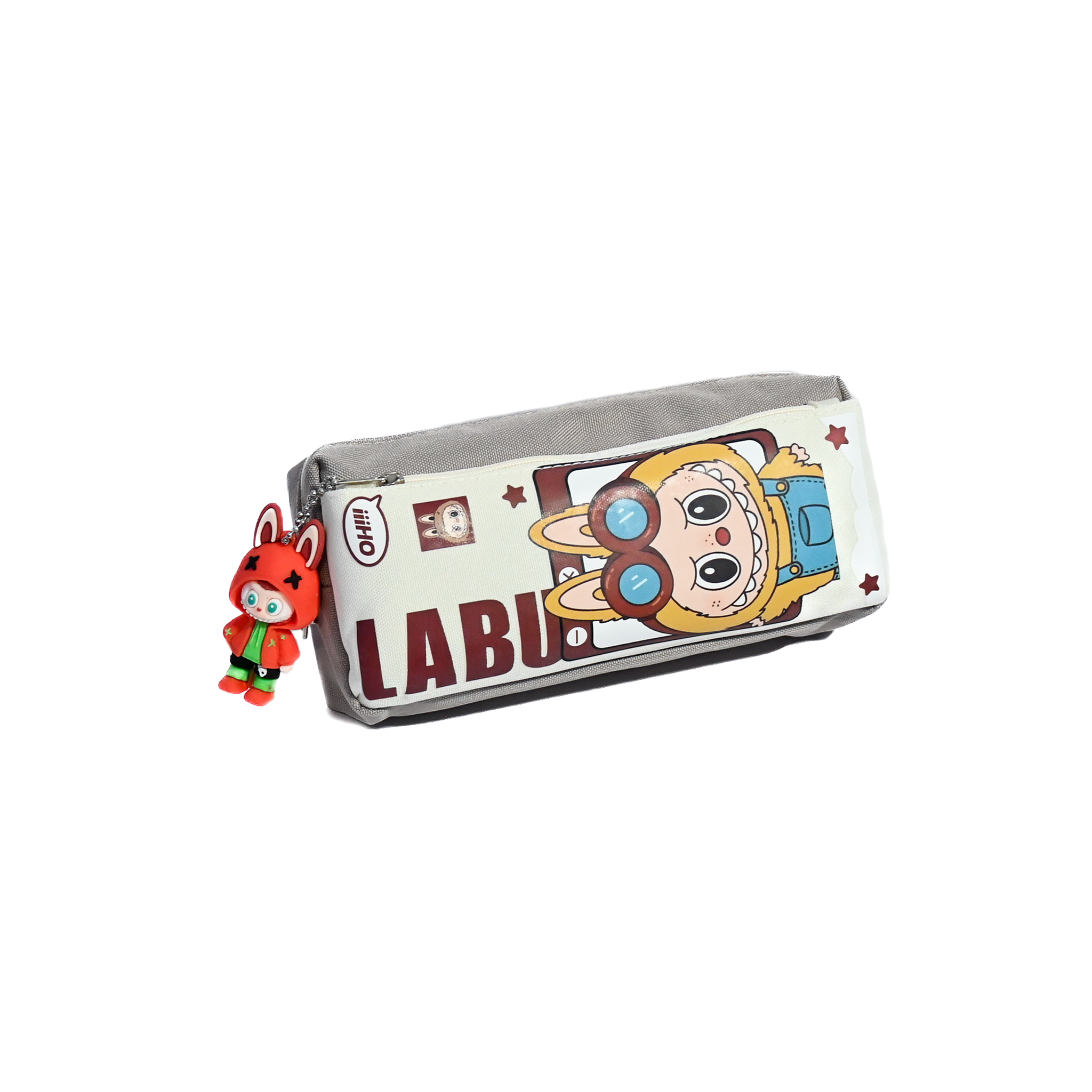 Labubu Pencil Case with Zipper & 3D Keychain – Lightweight, Portable & Durable