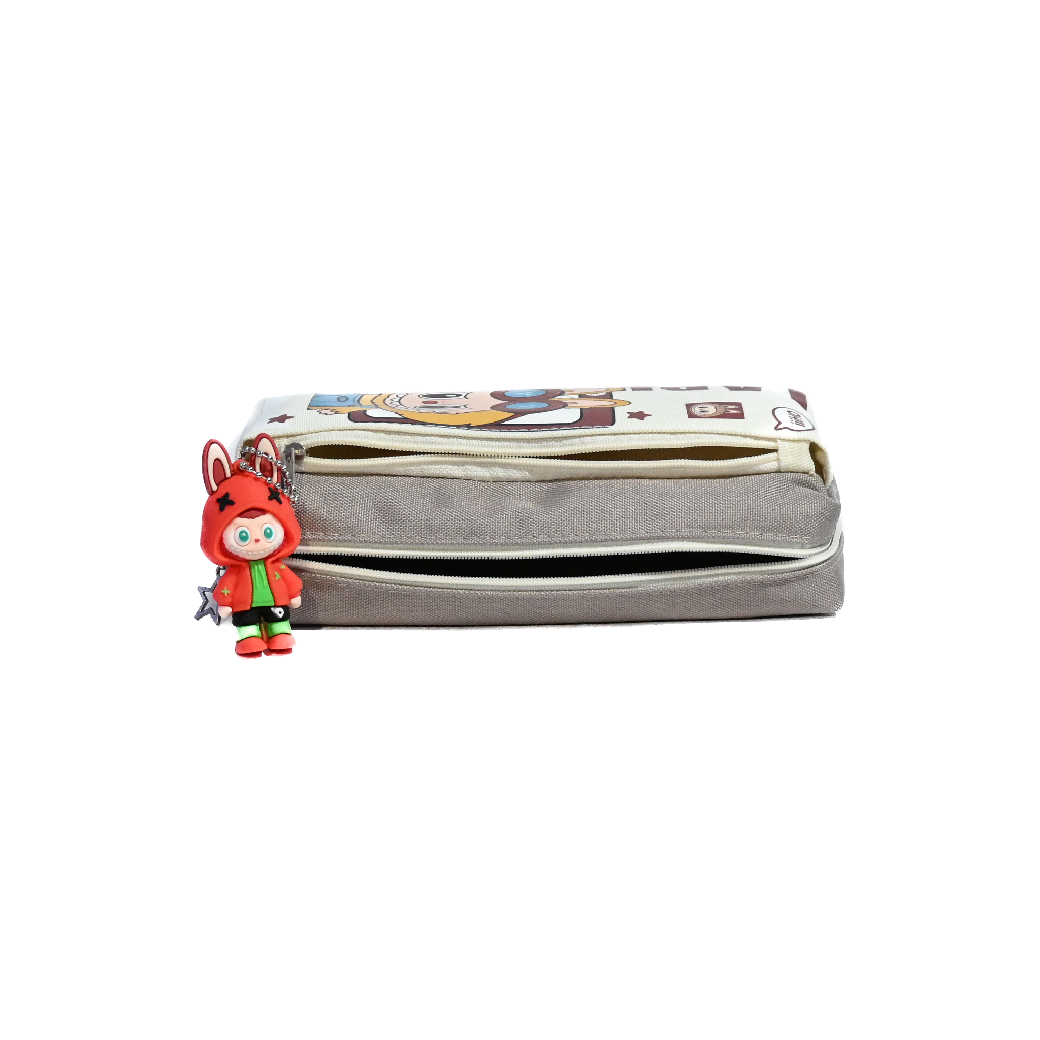 Labubu Pencil Case with Zipper & 3D Keychain – Lightweight, Portable & Durable