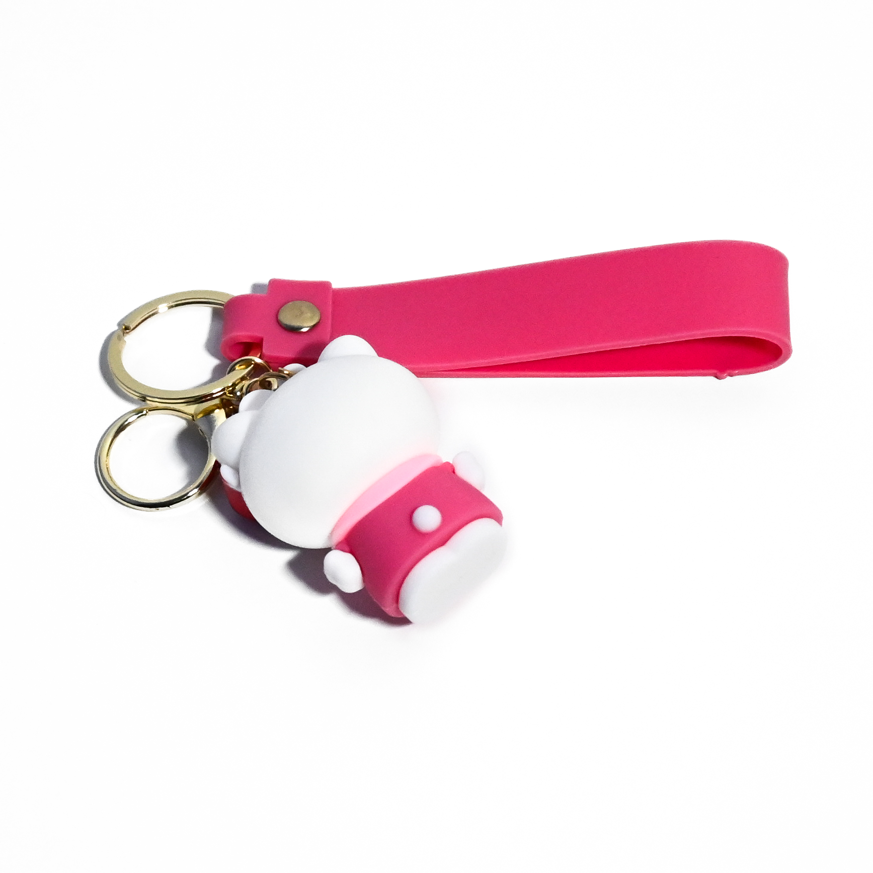 Cute Hello Kitty Keychain - Cartoon Character Keyring with Silicone Strap