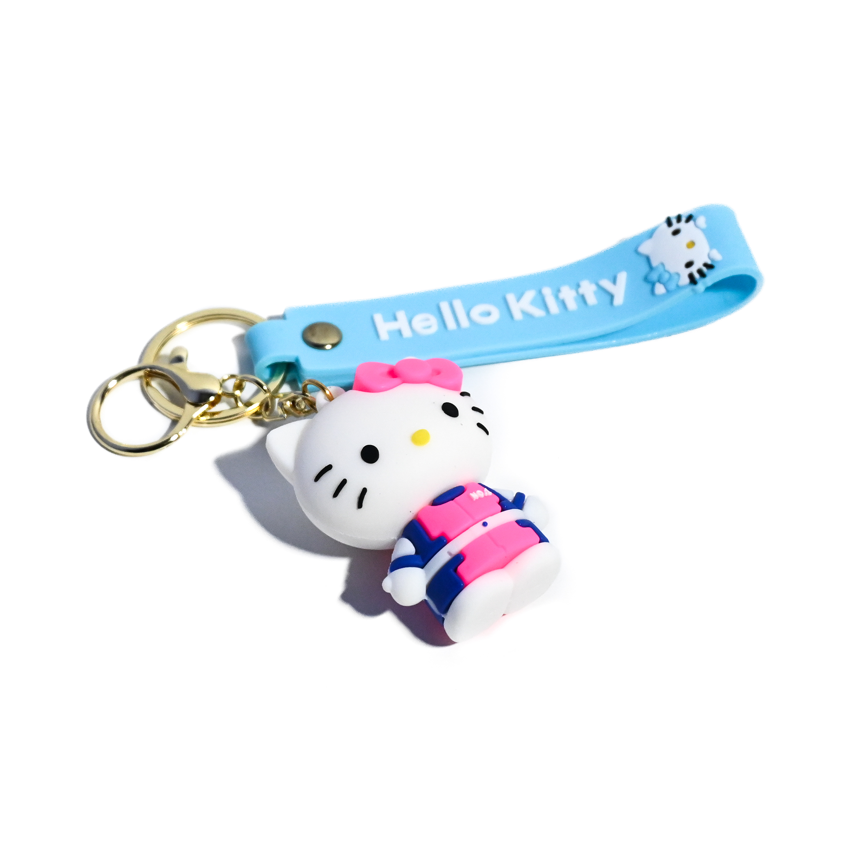 Cute Hello Kitty Keychain - Cartoon Character Keyring with Silicone Strap