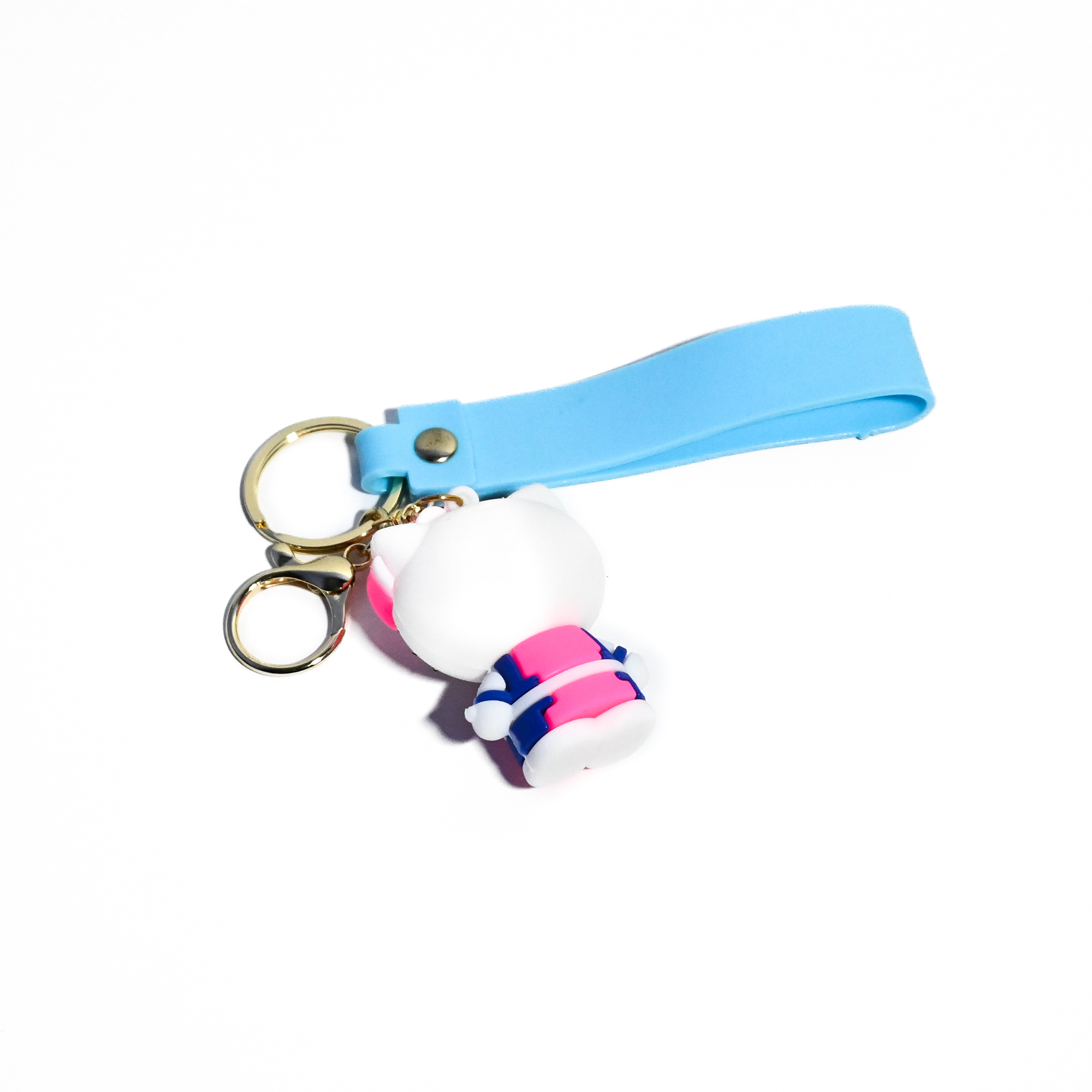 Cute Hello Kitty Keychain - Cartoon Character Keyring with Silicone Strap