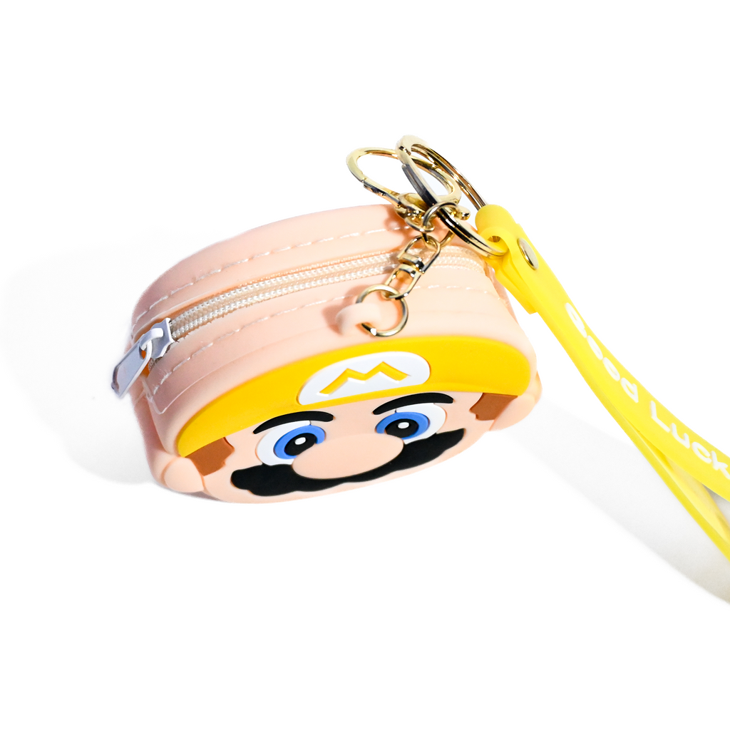 Cute Cartoon Character Coin Pouch Keychain | Mario, Kitty, Bunny & More – Soft Silicone Mini Wallet