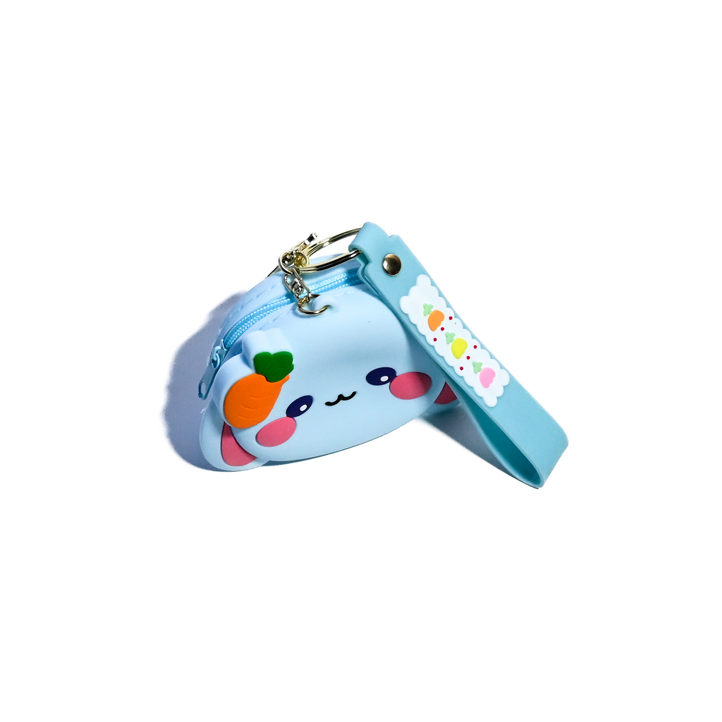 Cute Cartoon Character Coin Pouch Keychain | Mario, Kitty, Bunny & More – Soft Silicone Mini Wallet