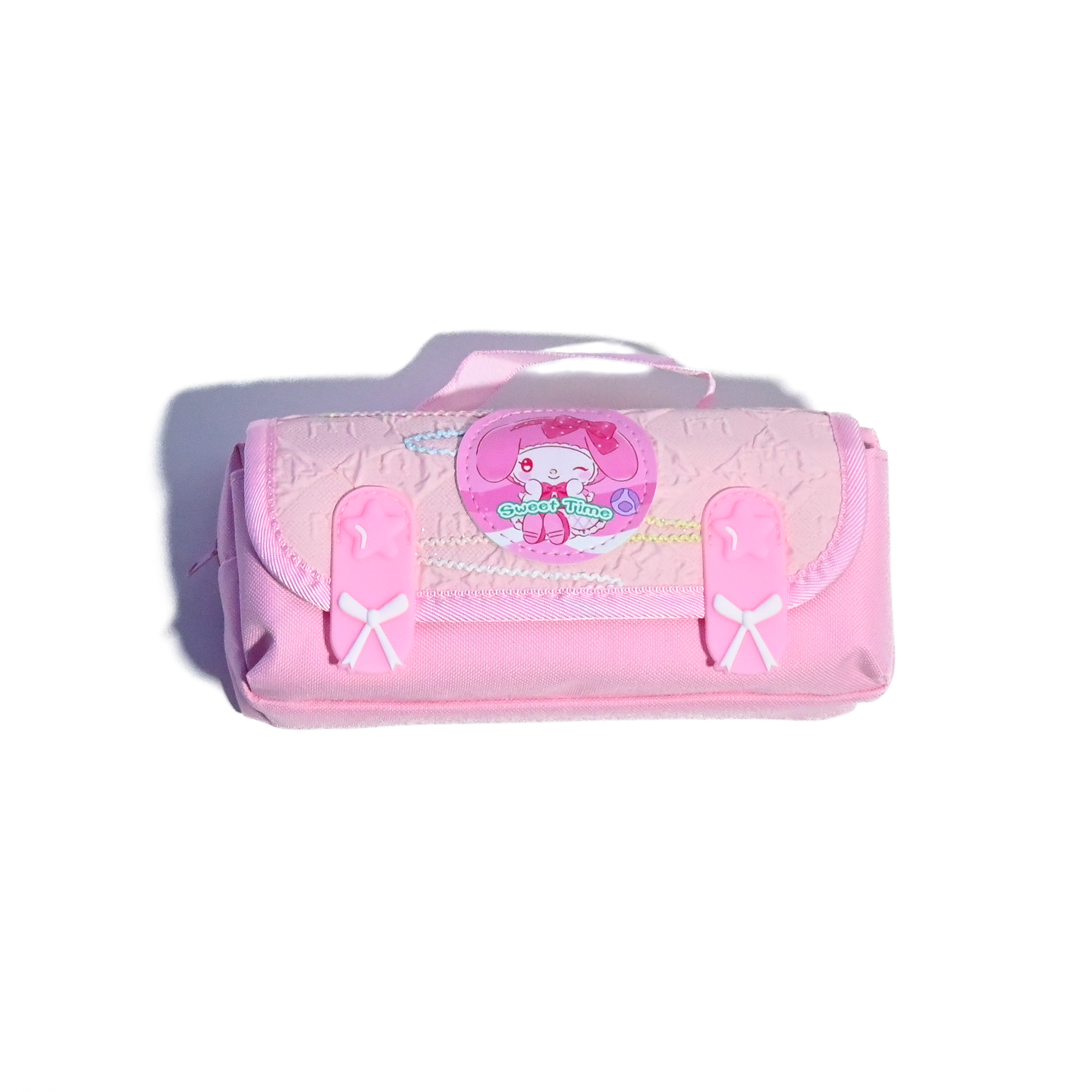 Cute Pink Bunny Kids Pencil Case – Multi-Compartment | Sweet Time Edition