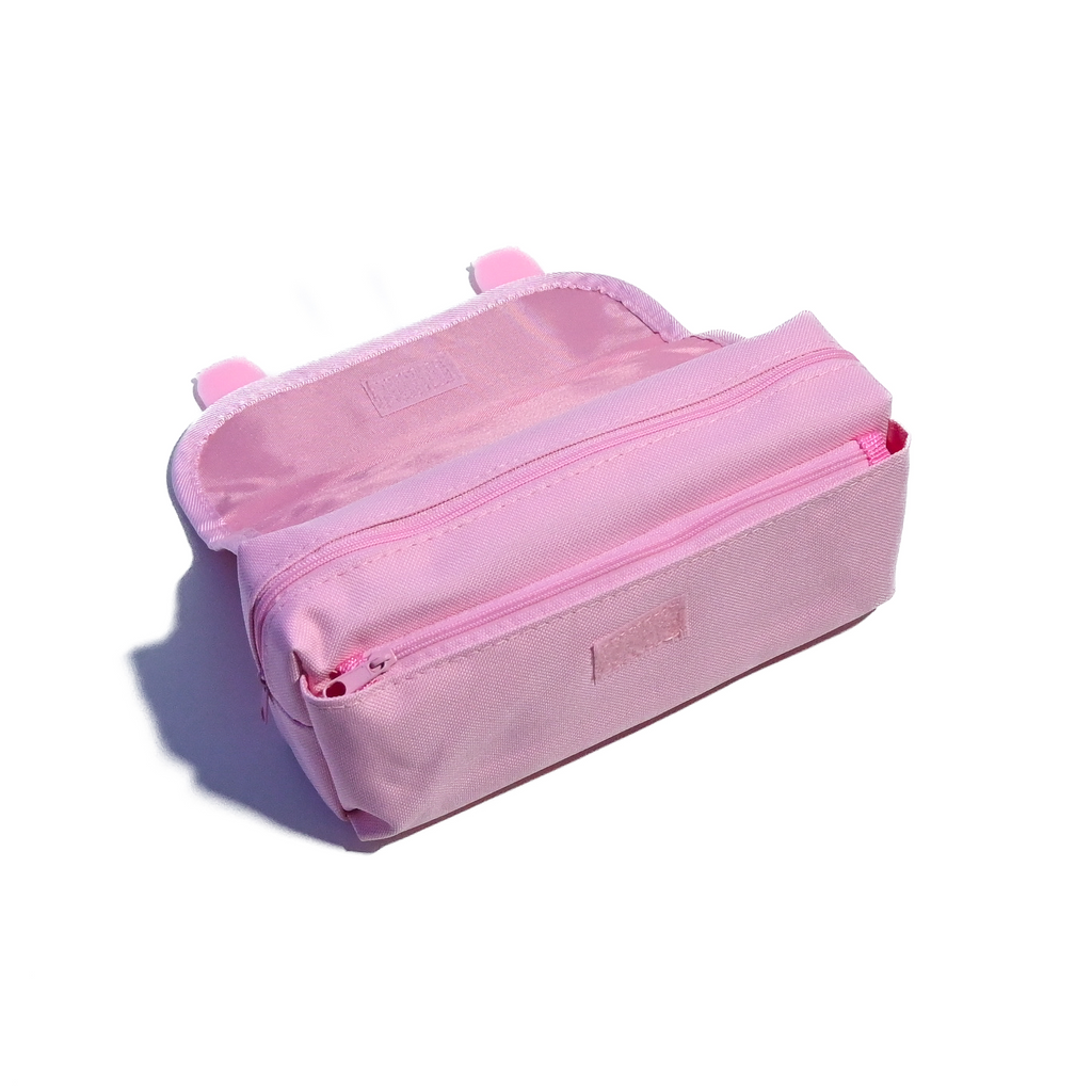 Cute Pink Bunny Kids Pencil Case – Multi-Compartment | Sweet Time Edition