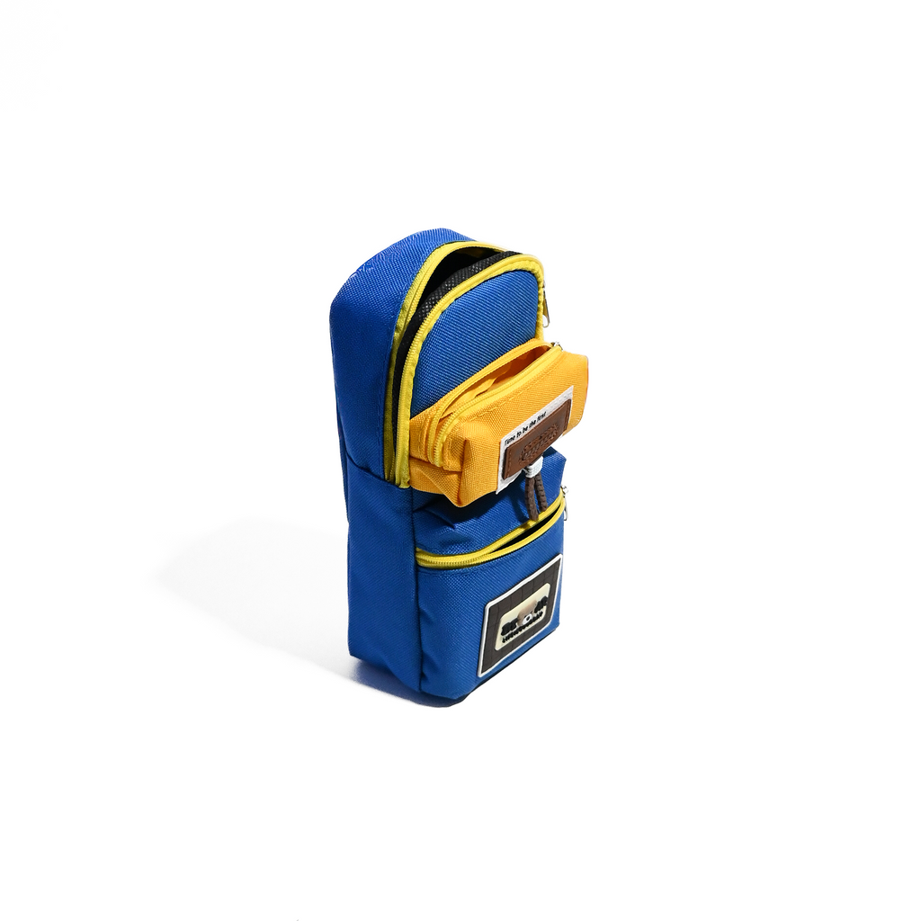 Cute Multi-Pocket Kids Pencil Case – Compact Canvas Stationery Pouch (21cm)