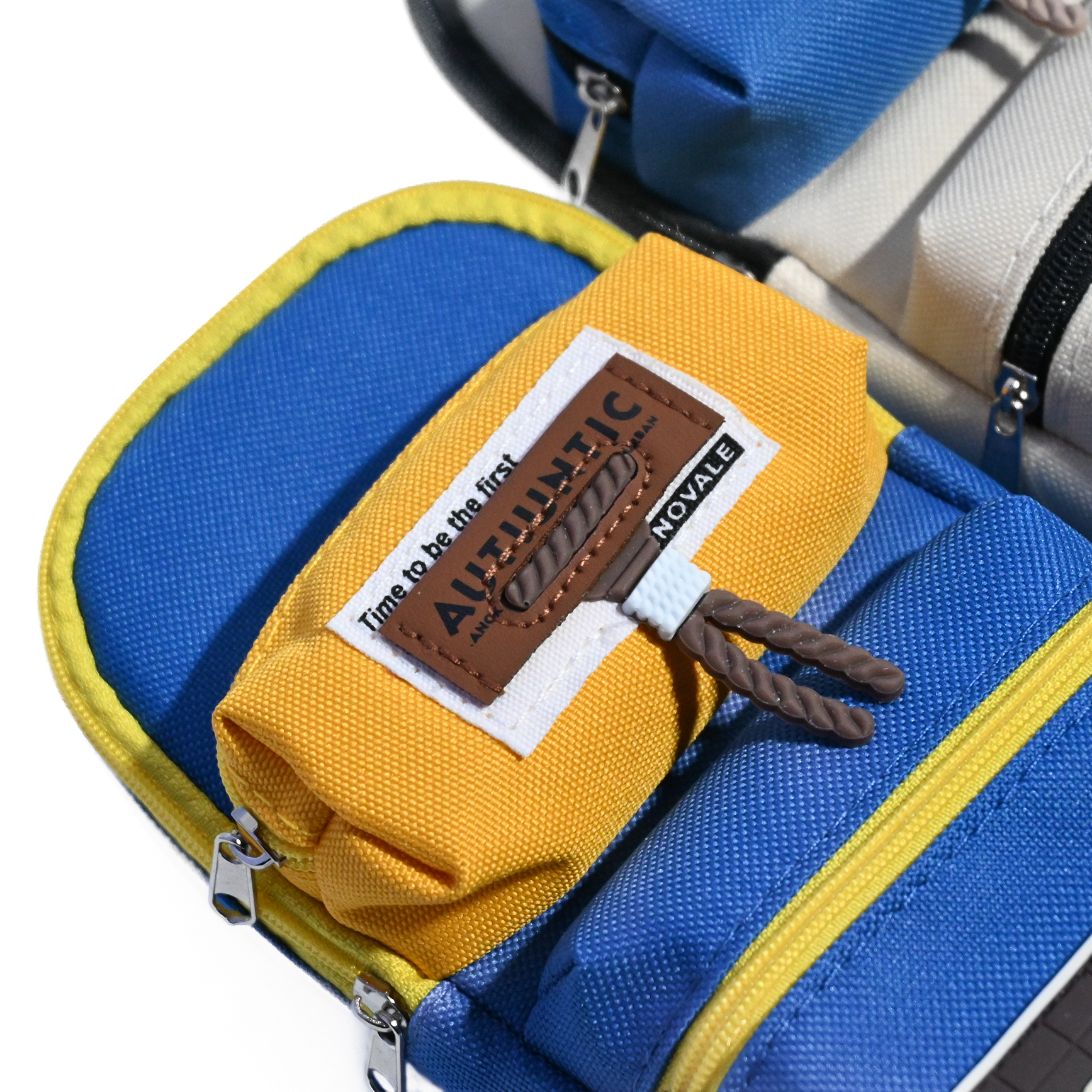 Cute Multi-Pocket Kids Pencil Case – Compact Canvas Stationery Pouch (21cm)