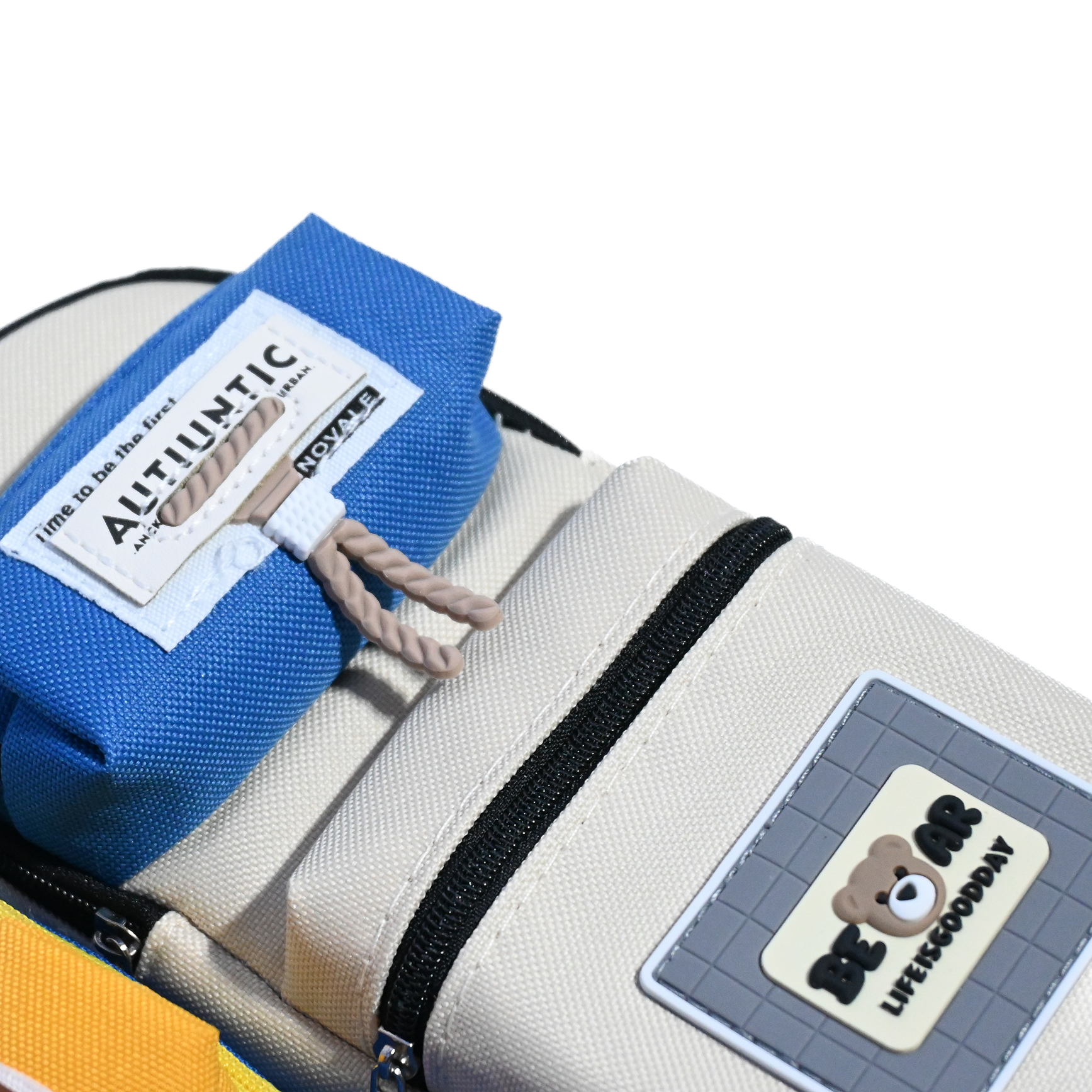 Cute Multi-Pocket Kids Pencil Case – Compact Canvas Stationery Pouch (21cm)