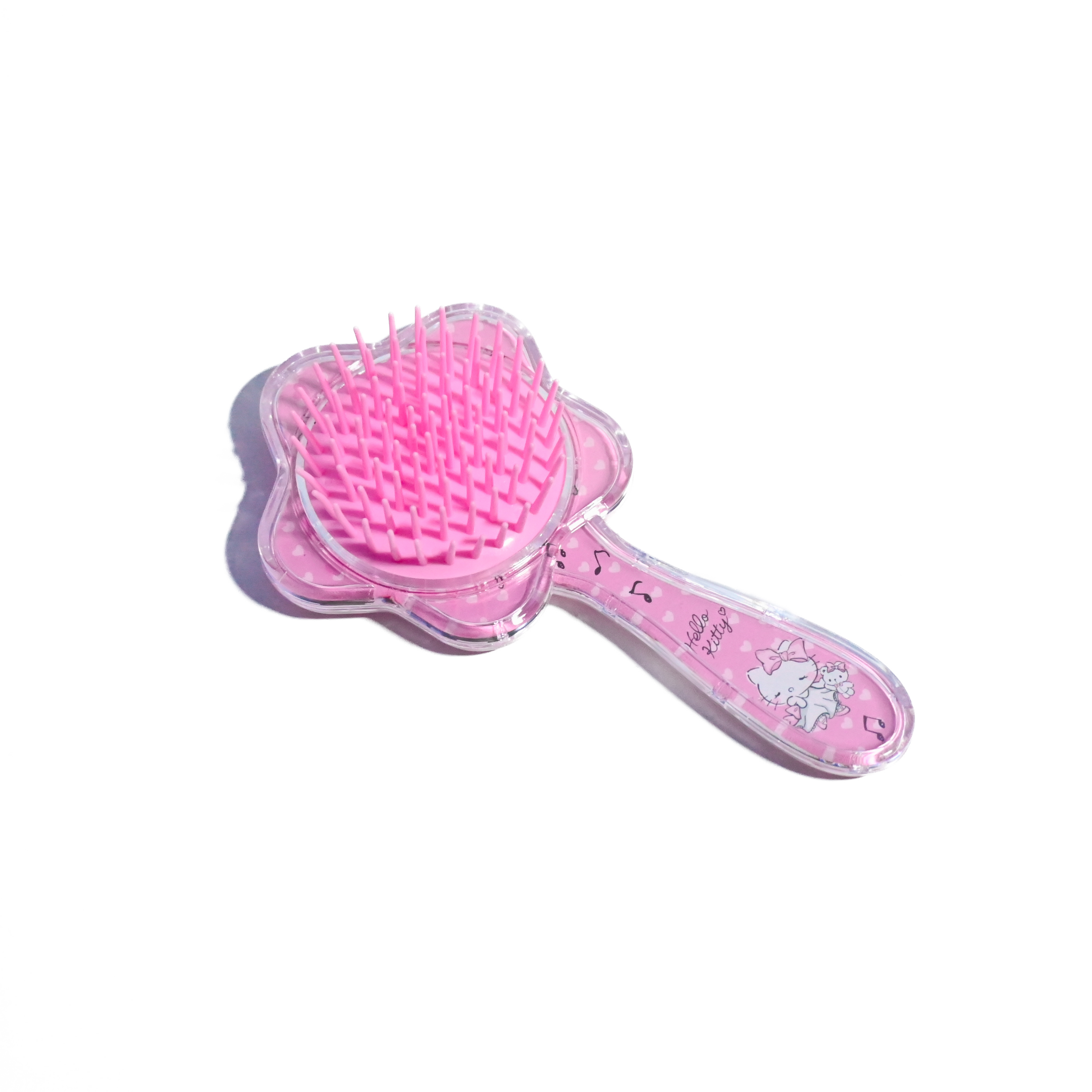 Hello Kitty Star Hair Brush with Glitter Handle – Cute Kids Detangling Brush