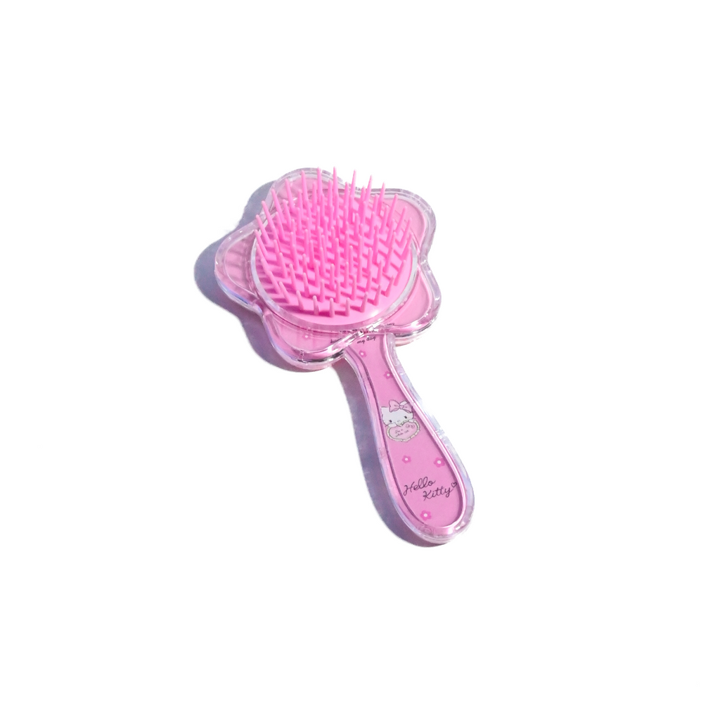 Hello Kitty Star Hair Brush with Glitter Handle – Cute Kids Detangling Brush