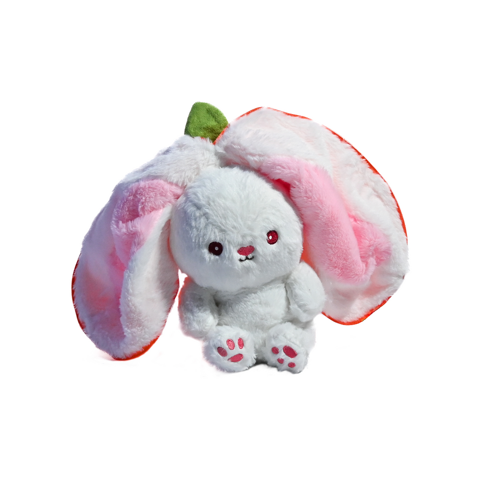 Kawaii Bunny Plush with Carrot Pouch – 10 Inch Cute Soft Toy