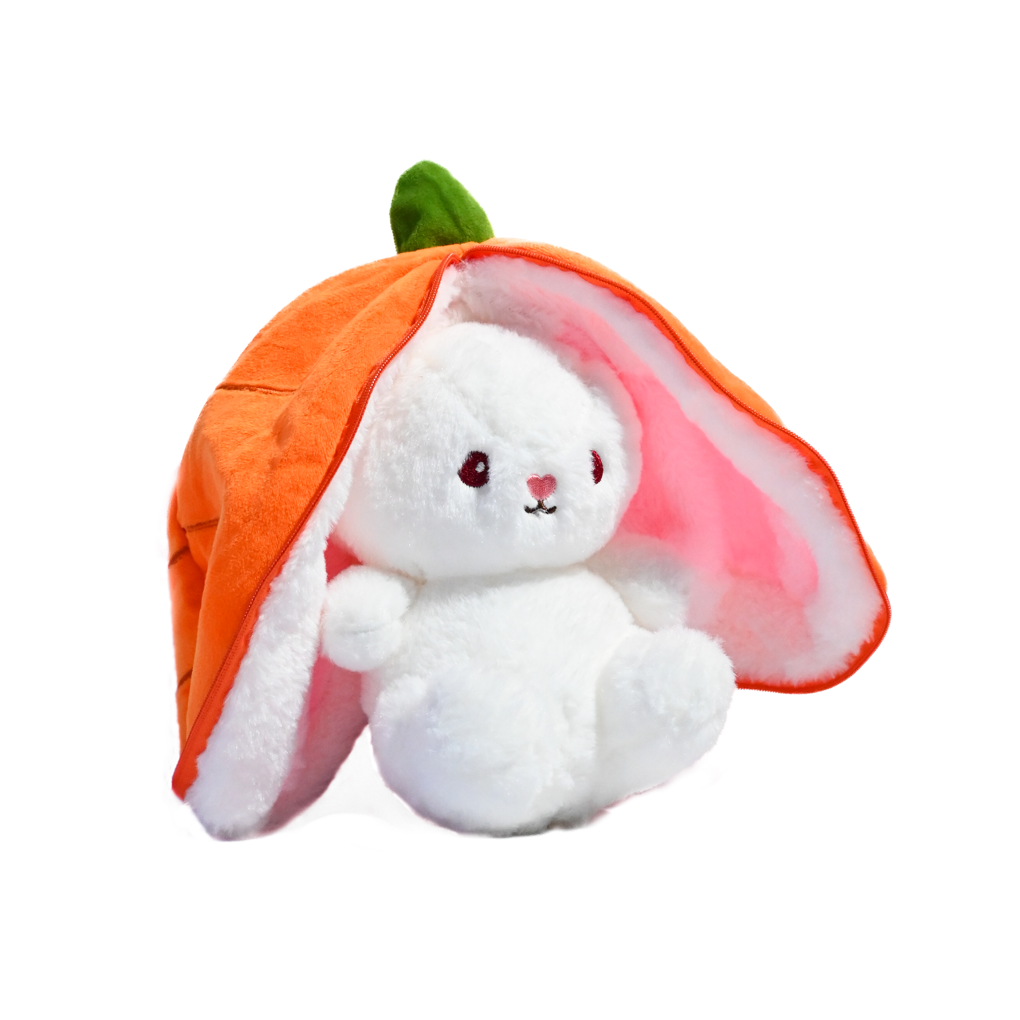 Kawaii Bunny in Pumpkin Plush – 7.5 Inch Soft Cute Hideaway Toy
