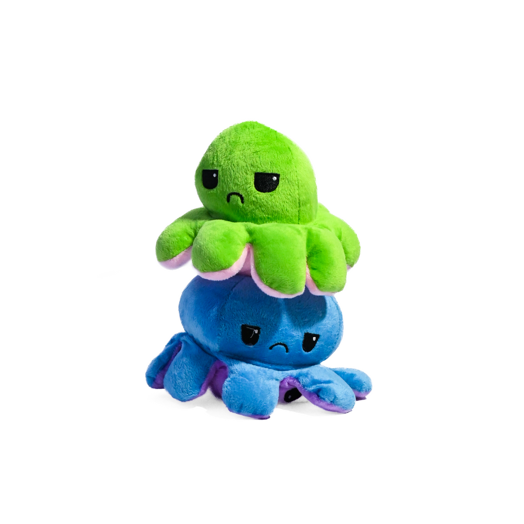 Reversible Mood Octopus Plush – 3.5 Inch Soft Two-Sided Toy