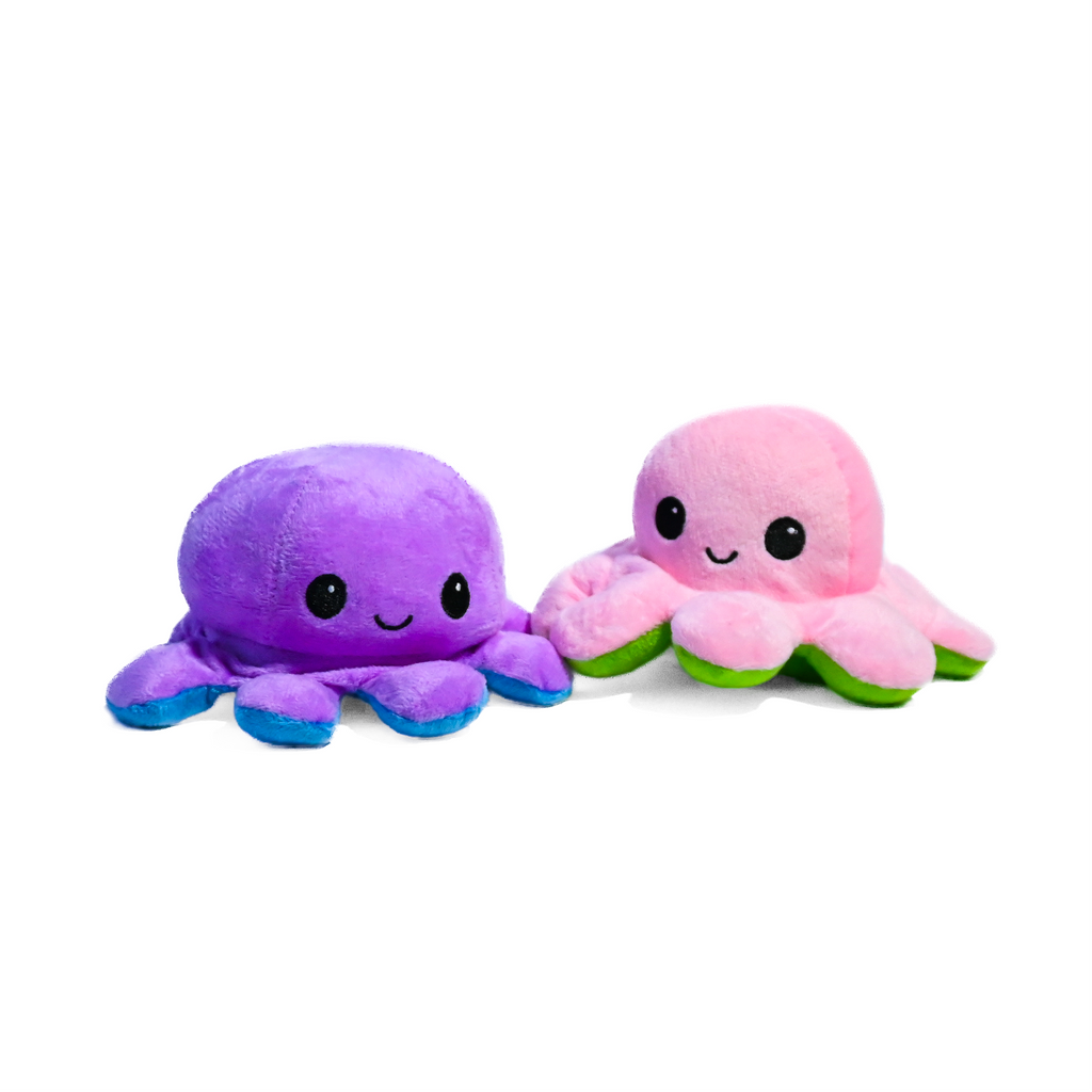 Reversible Mood Octopus Plush – 3.5 Inch Soft Two-Sided Toy