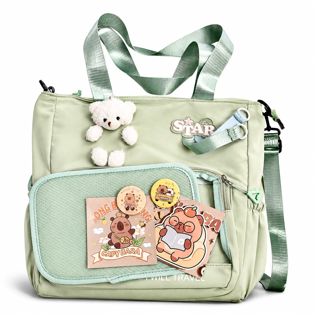 Kawaii Pastel Tote College Bag | Cute Shoulder Bag