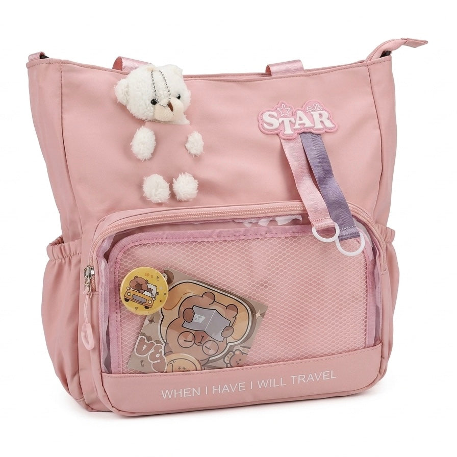 Kawaii Pastel Tote College Bag | Cute Shoulder Bag