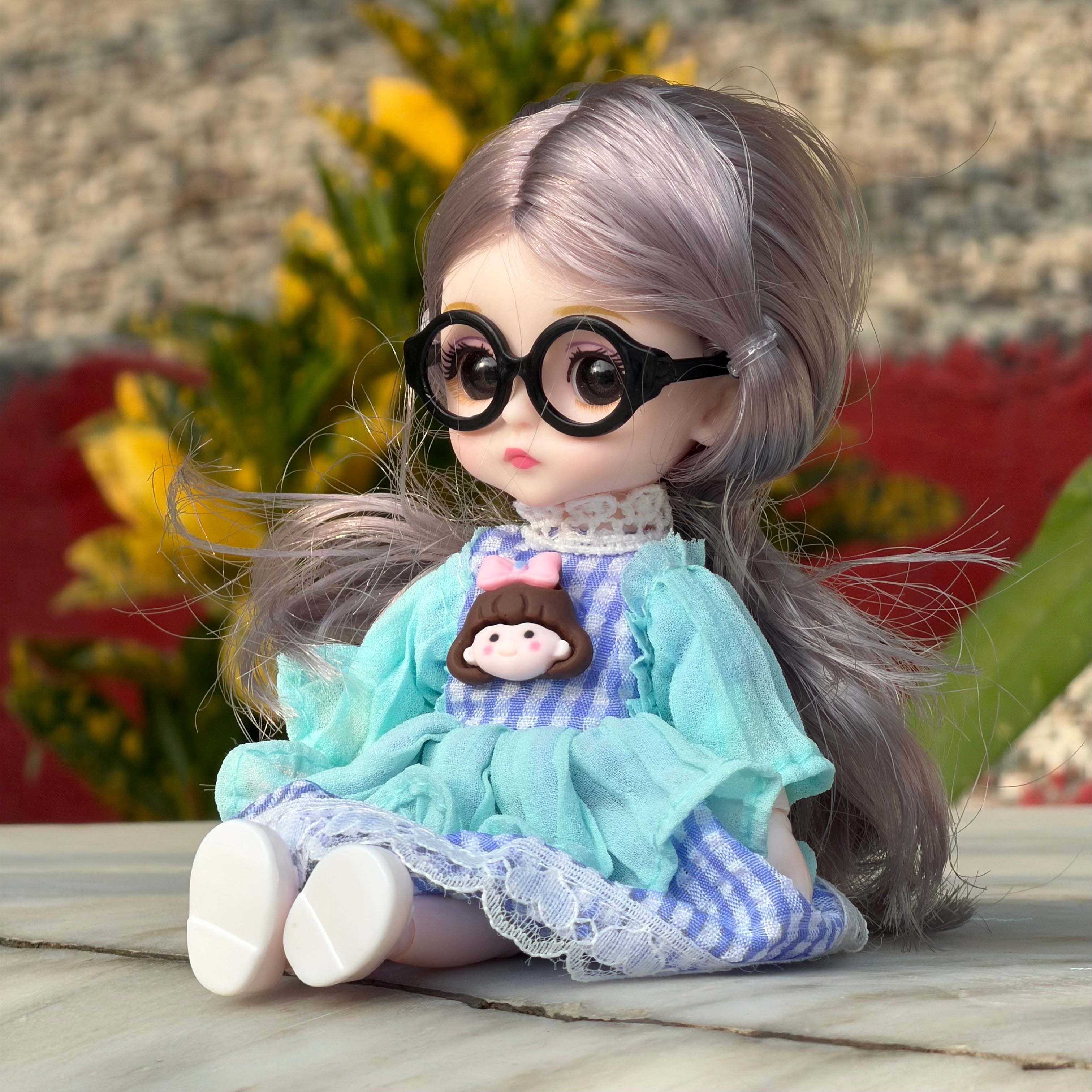 Fashion Girls Premium Doll with Movable Joints – 18-20cm Cute Dress-Up Doll (Gift Box Pack)